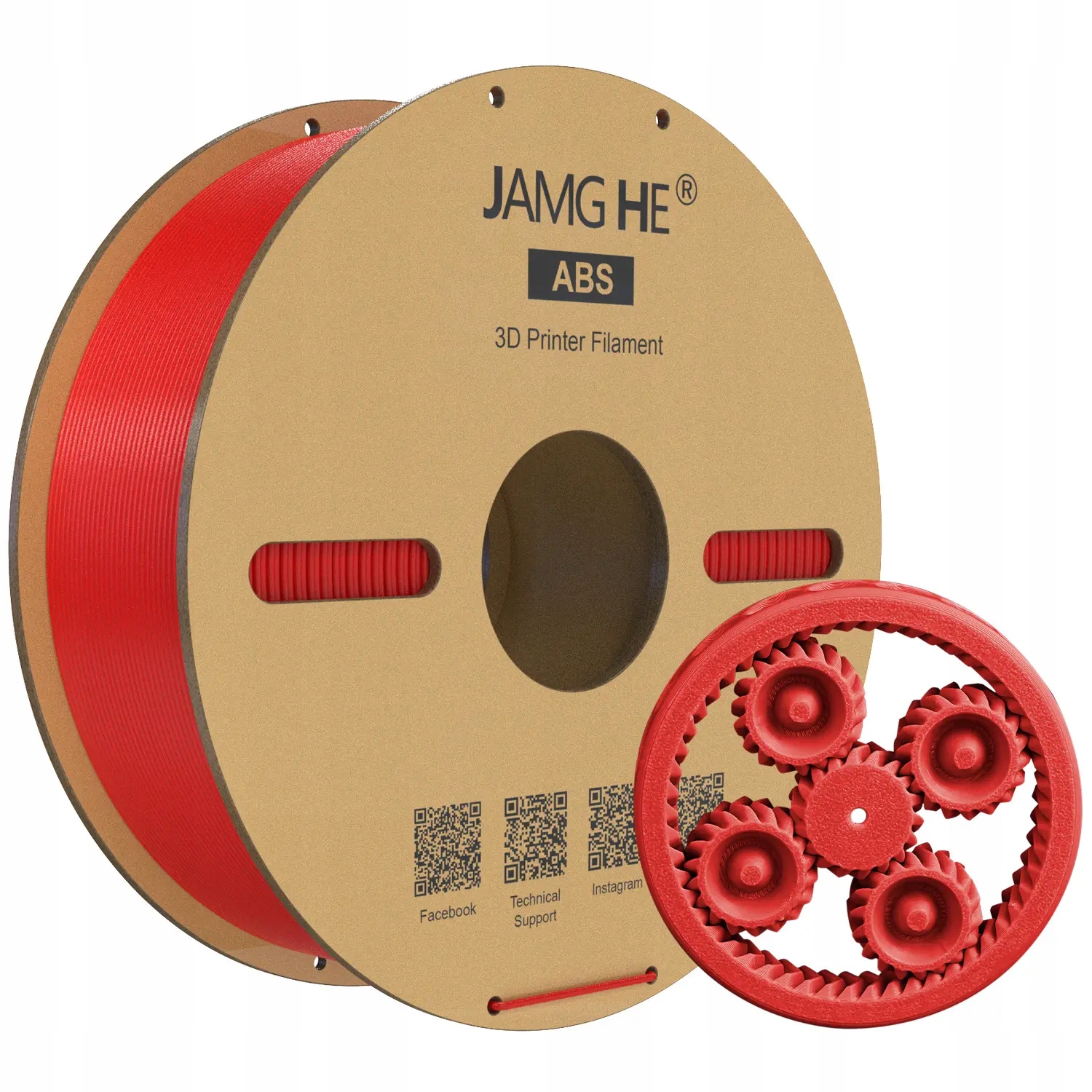 Filament Jamg He ABS Czerwony (RED)