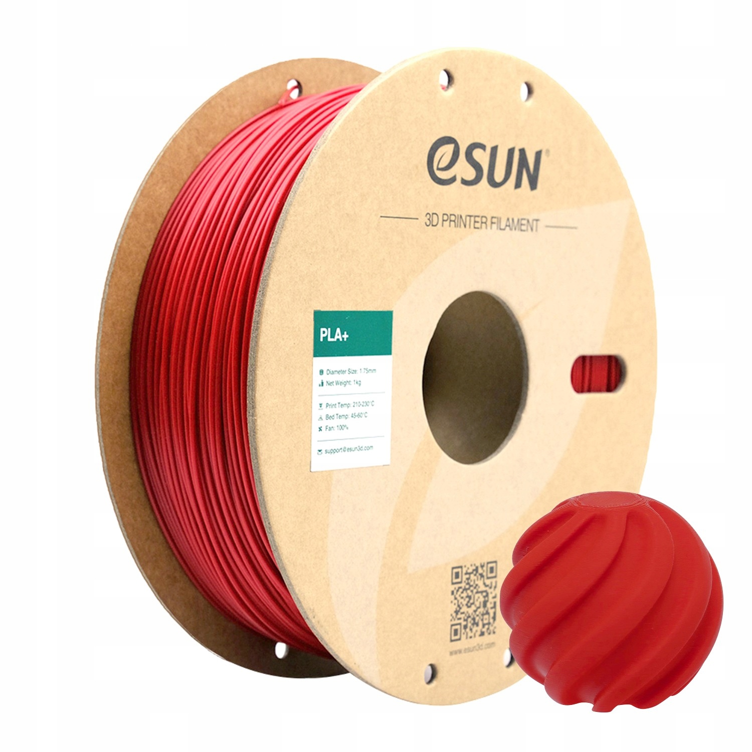 Filament eSUN PLA Plus Czerwony (RED)