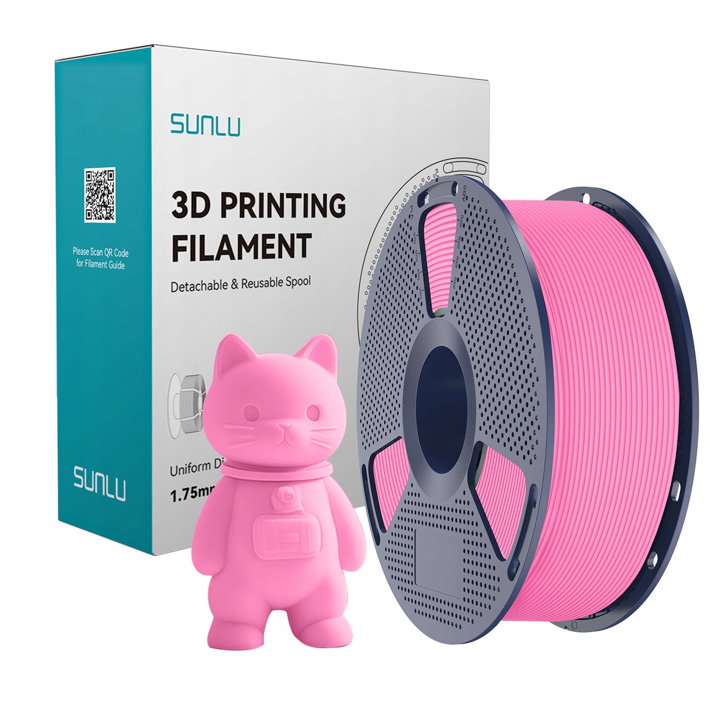 Filament SUNLU PLA Różowy Matowy (PINK MATTE)