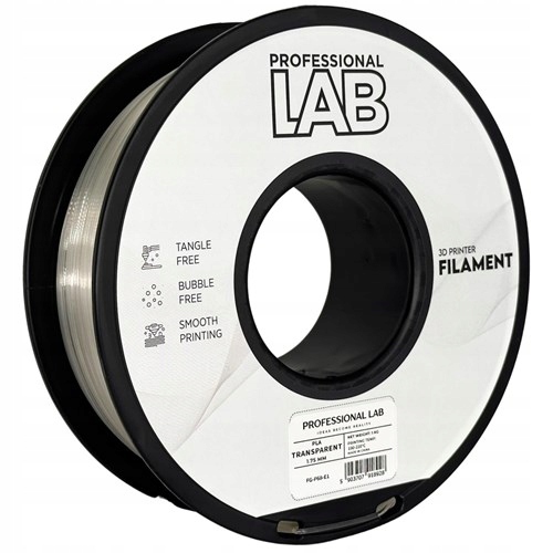 Filament Professional Lab PLA Naturalny Przezroczysty (NATURAL TRANSPARENT)