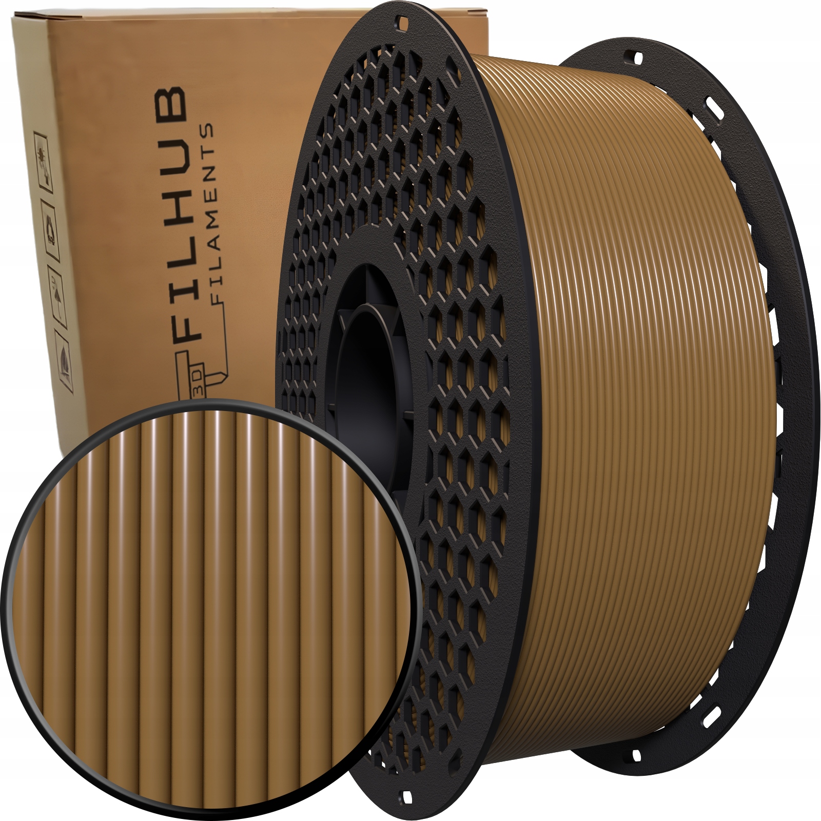 Filament FilHub PETG Brązowy (BROWN)