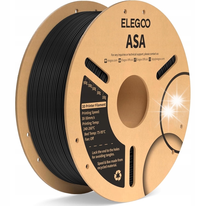 Filament Elegoo ASA Czarny (BLACK)
