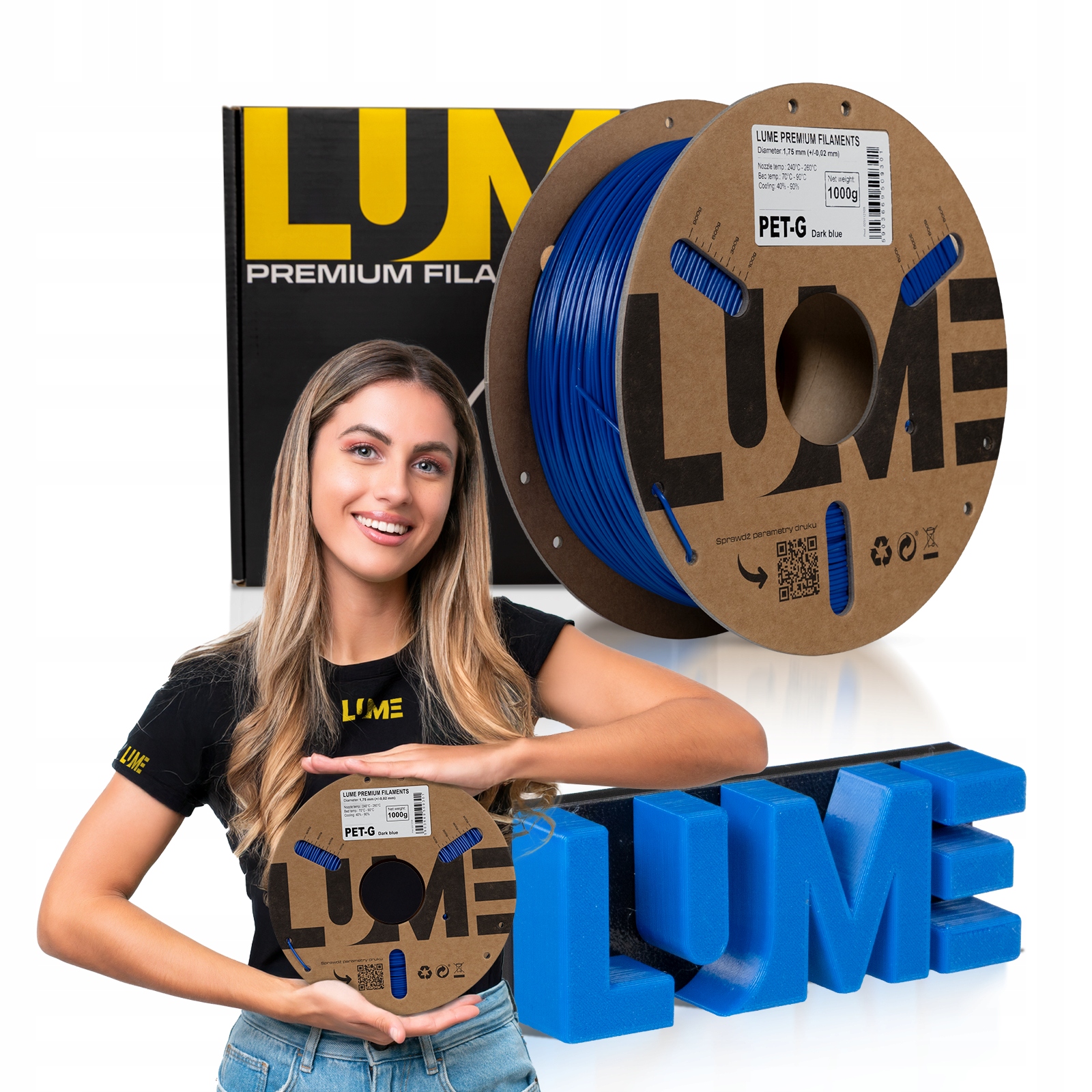 Filament LUME PETG Niebieski (BLUE)