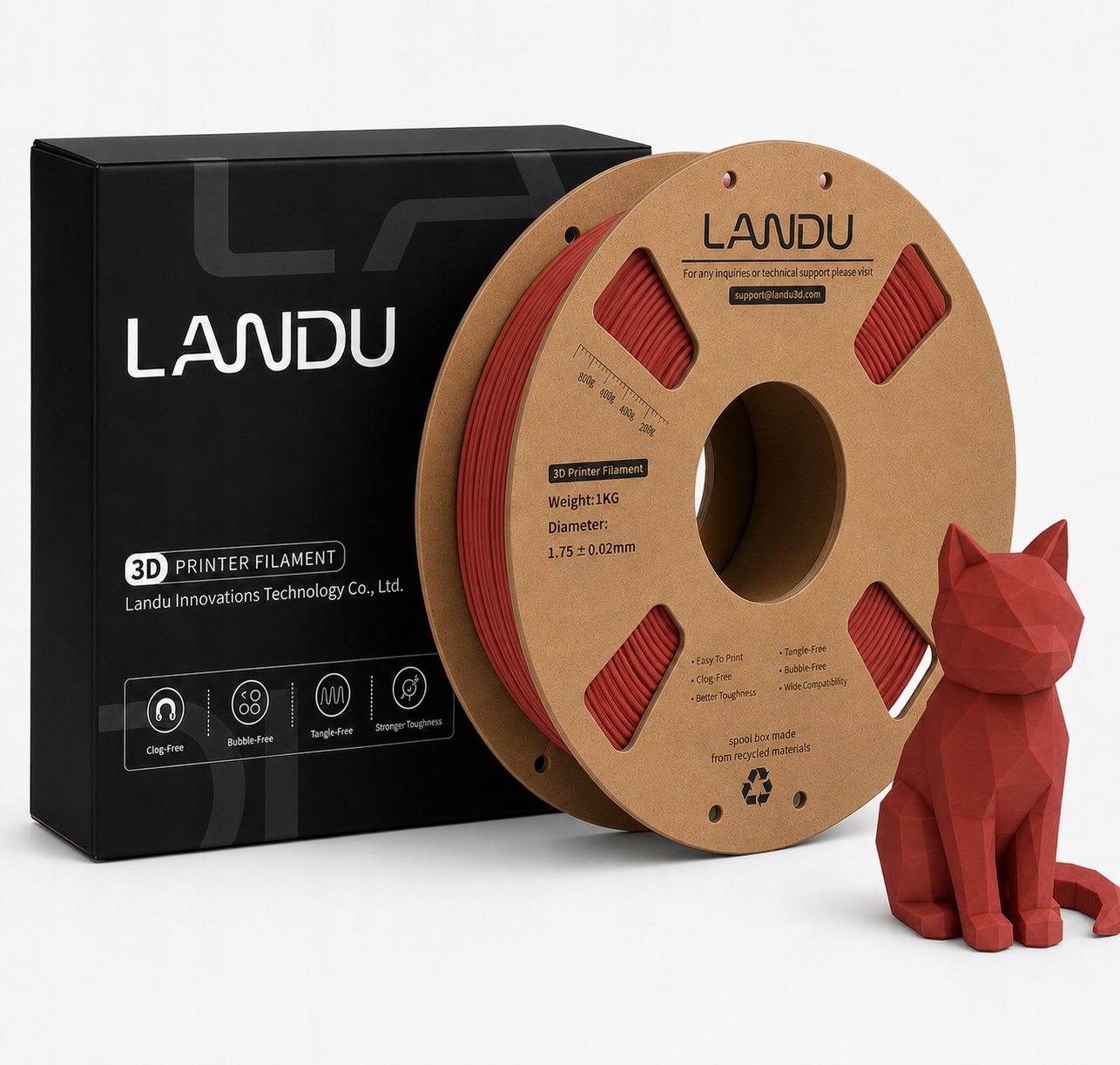 Filament null PLA Czerwony Matowy (RED MATTE)