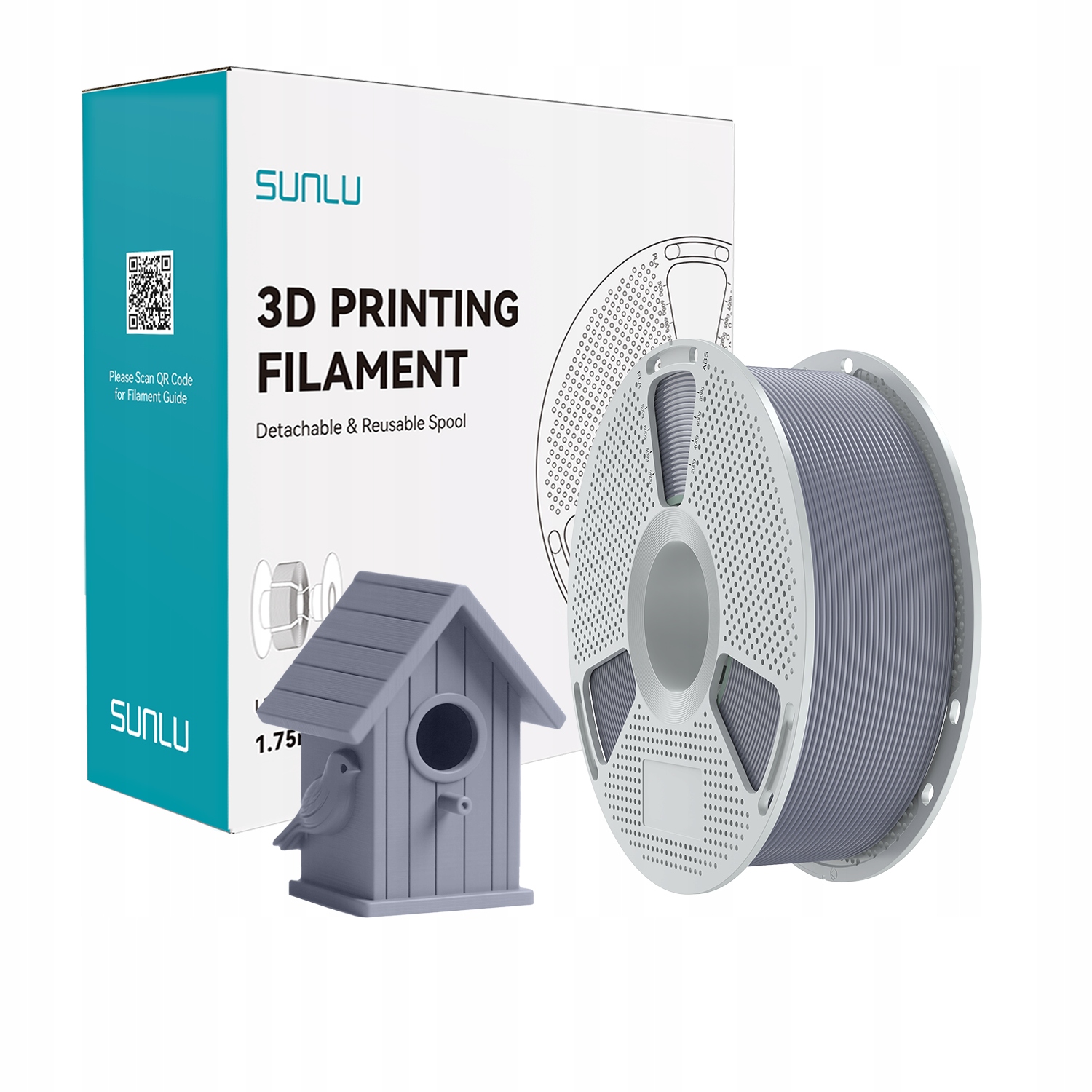 Filament SUNLU ASA Szary Matowy (GRAY MATTE)