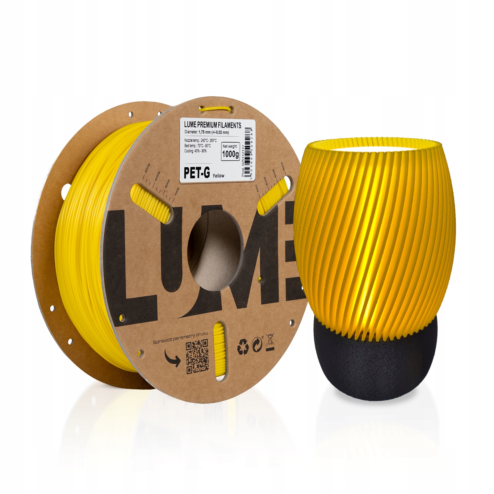 Filament LUME PETG Żółty (YELLOW)
