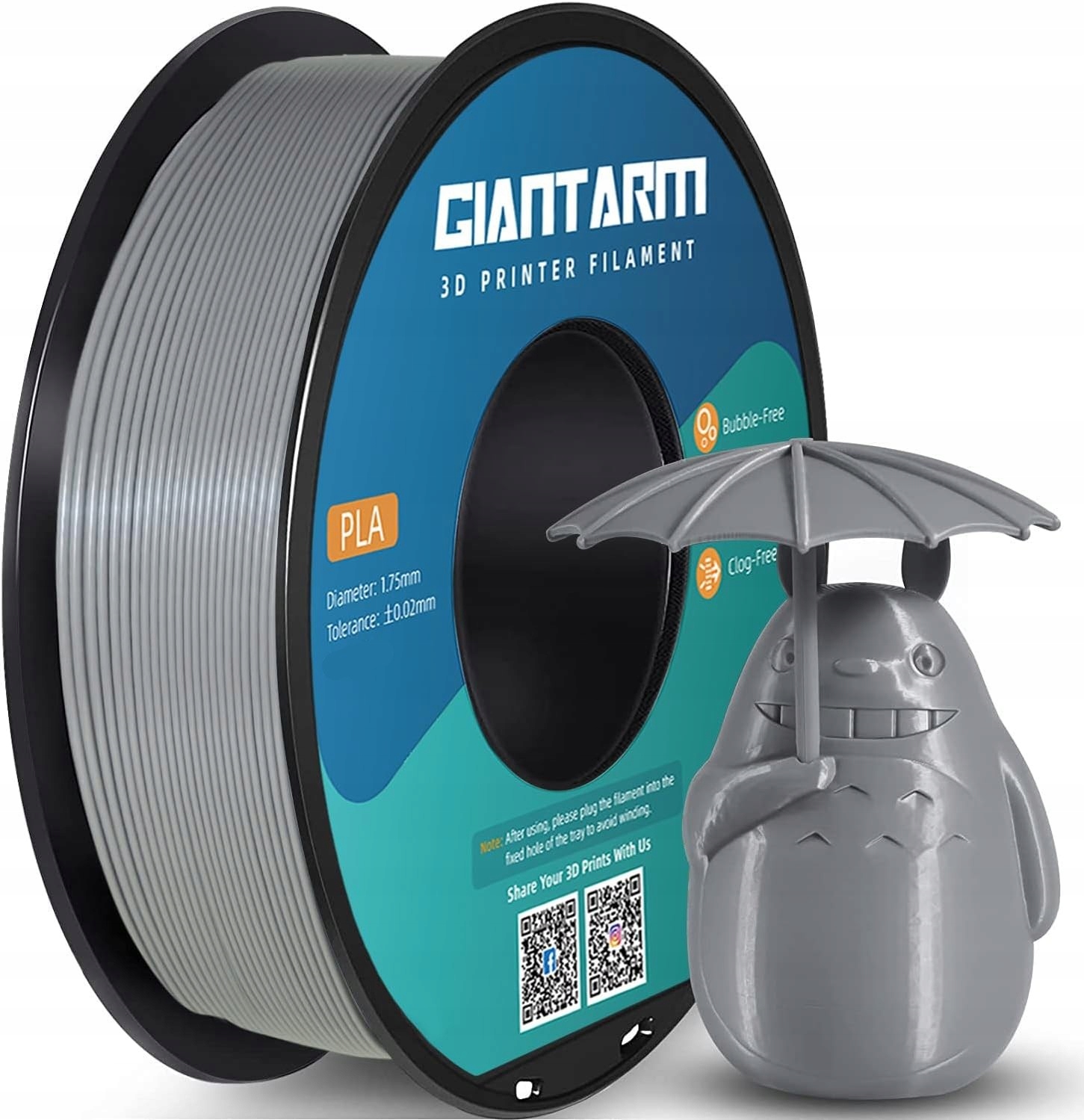 Filament null PLA Szary (GRAY)