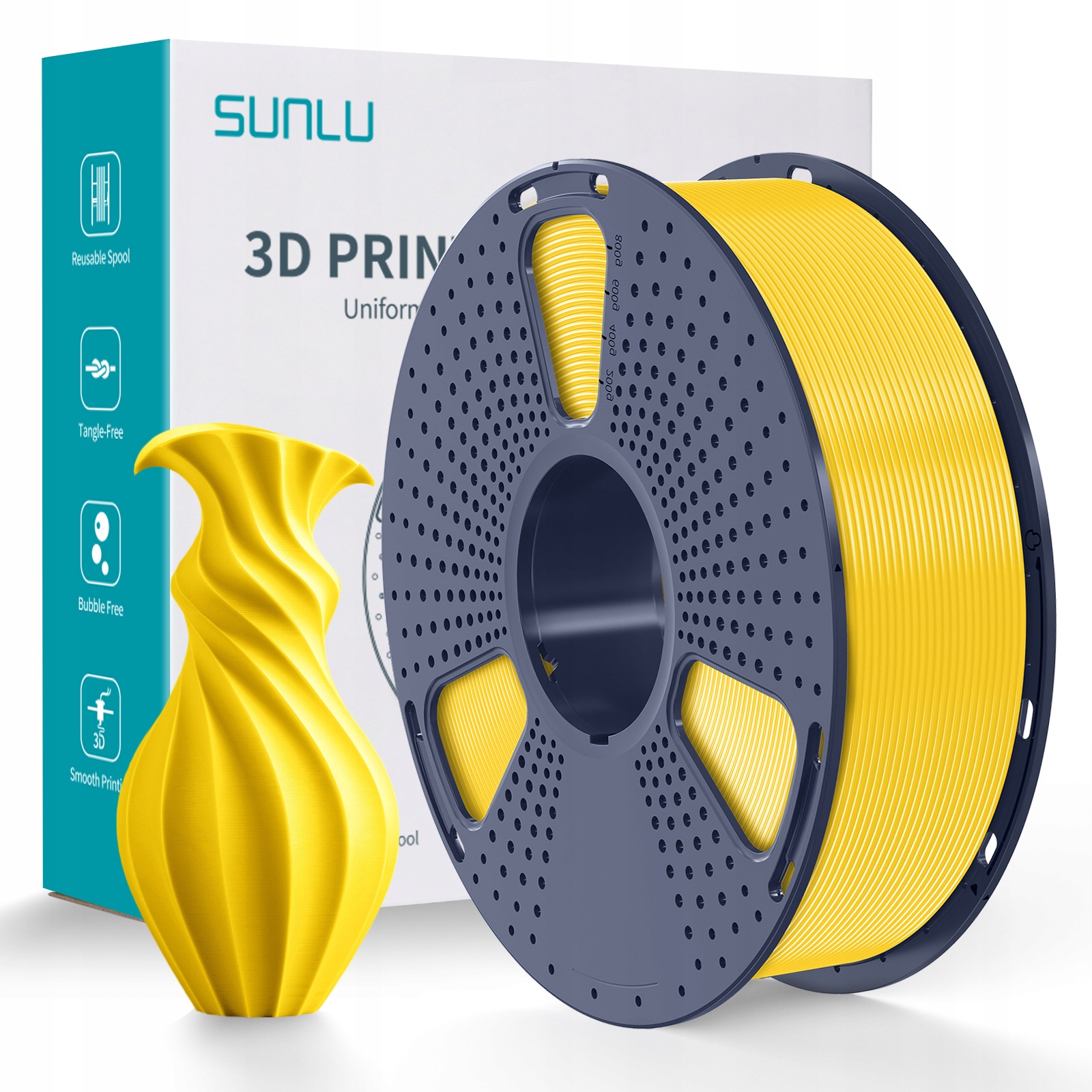 Filament SUNLU PLA Żółty (YELLOW)