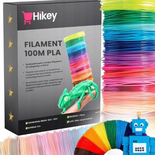 Filament Hikey PLA  Tęczowy (RAINBOW)