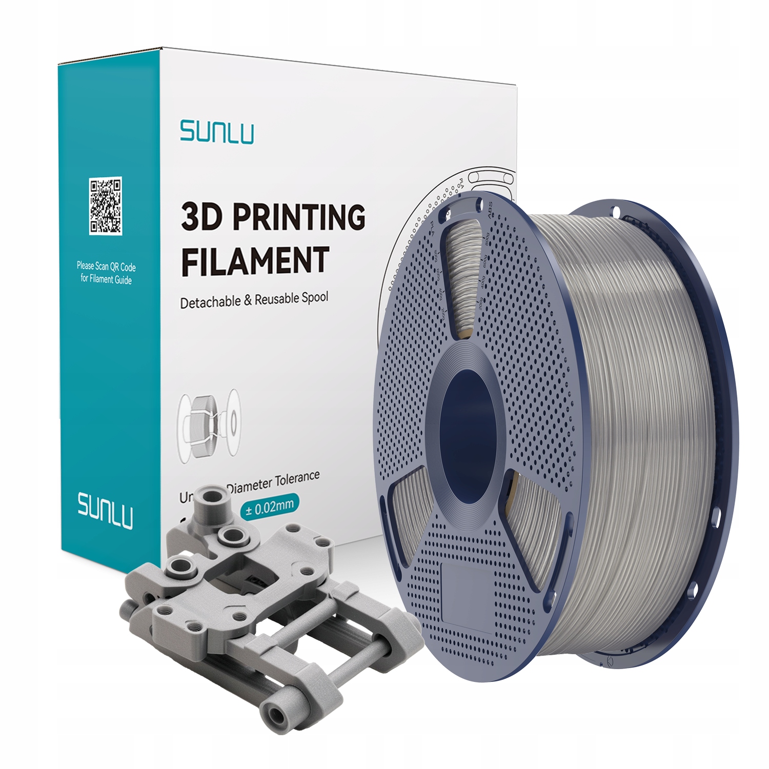 Filament SUNLU ABS Srebrny (SILVER)