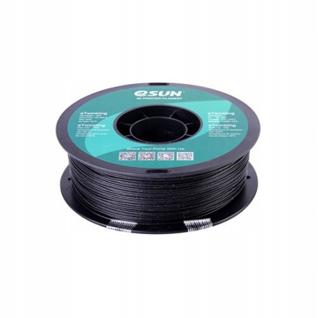 Filament null PLA Czarny Brokatowy/Mieniący (BLACK GLITTER)