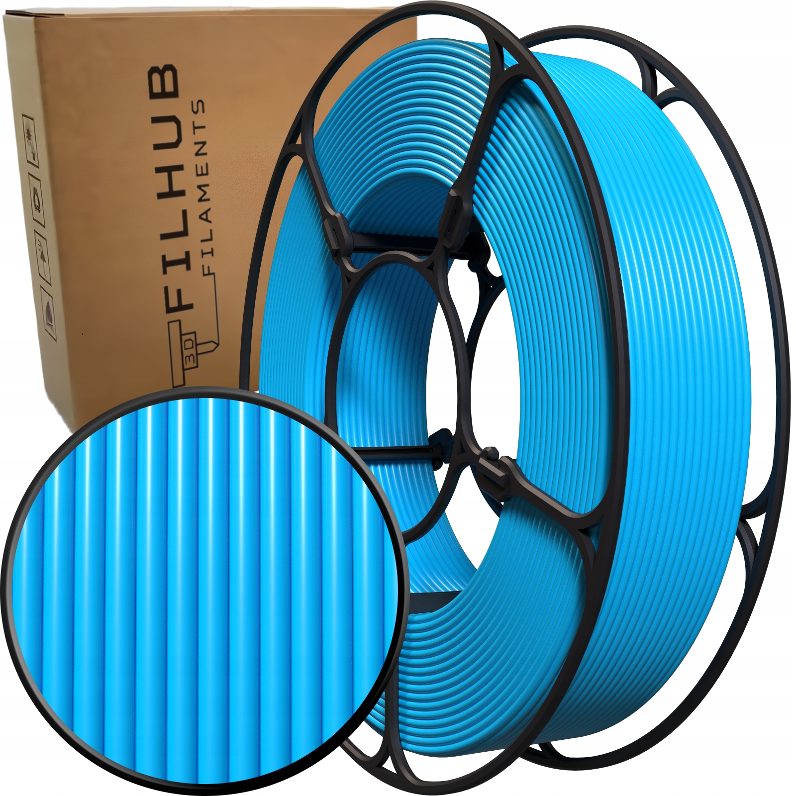 Filament FilHub PETG Niebieski (BLUE)