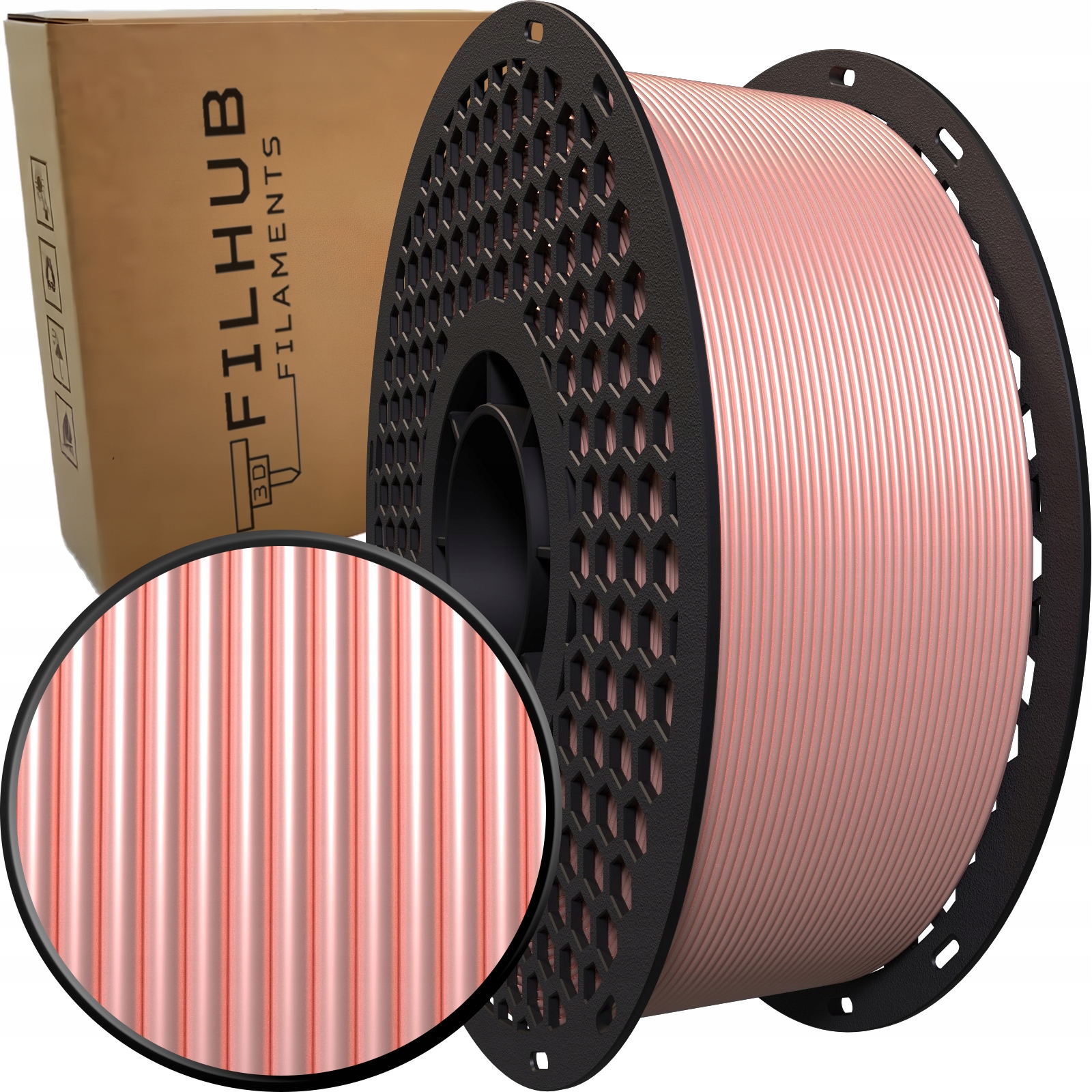 Filament FilHub PLA Różowy Jedwabny (PINK SILK)
