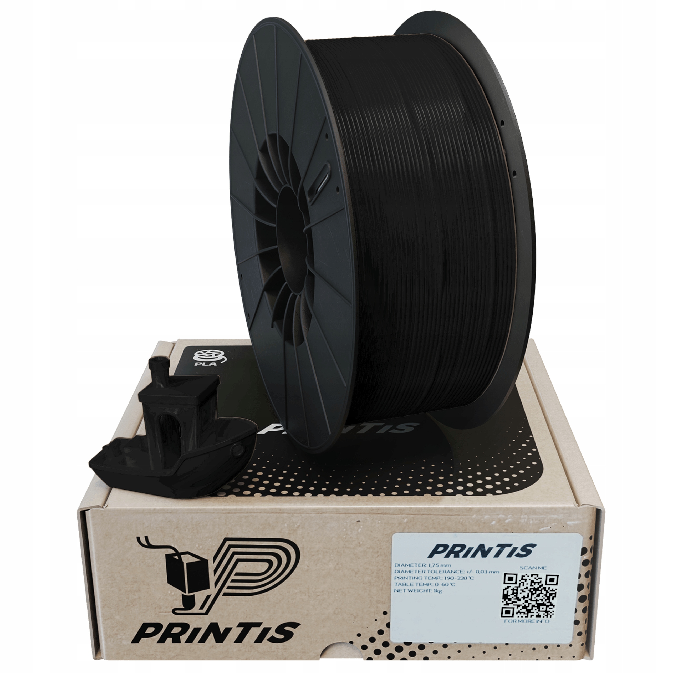 Filament null PLA Czarny (BLACK)