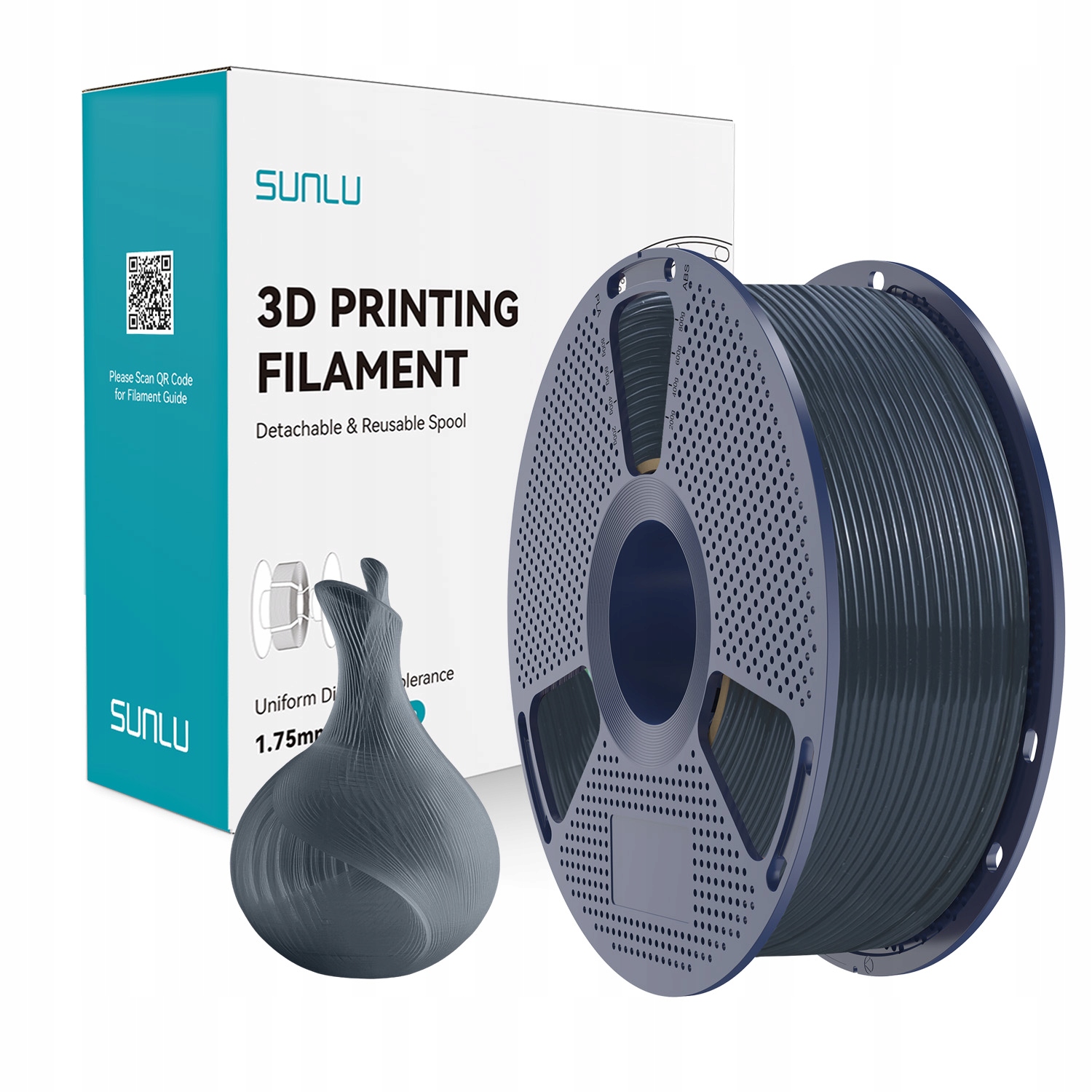 Filament SUNLU PLA Czarny Przezroczysty (BLACK TRANSPARENT)