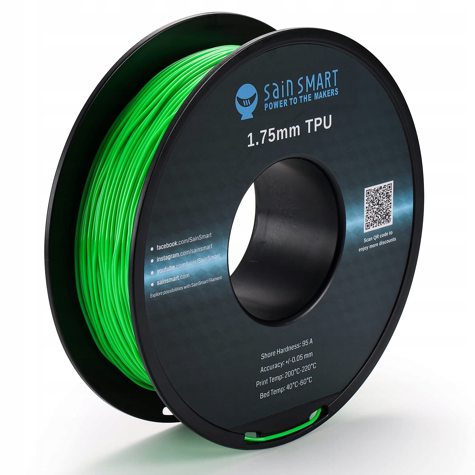 Filament SainSmart TPU Zielony (GREEN)