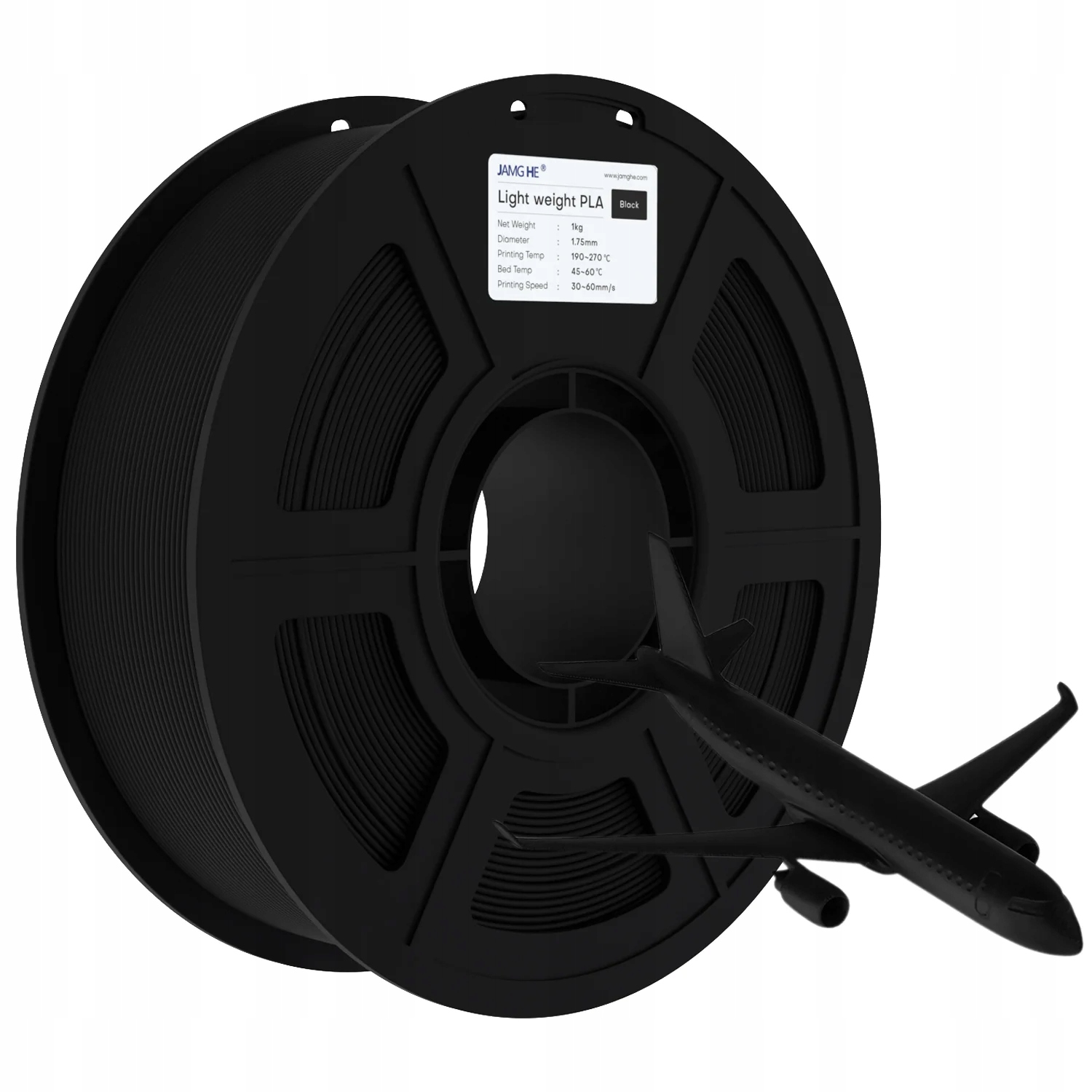 Filament null PLA-LW Czarny (BLACK)