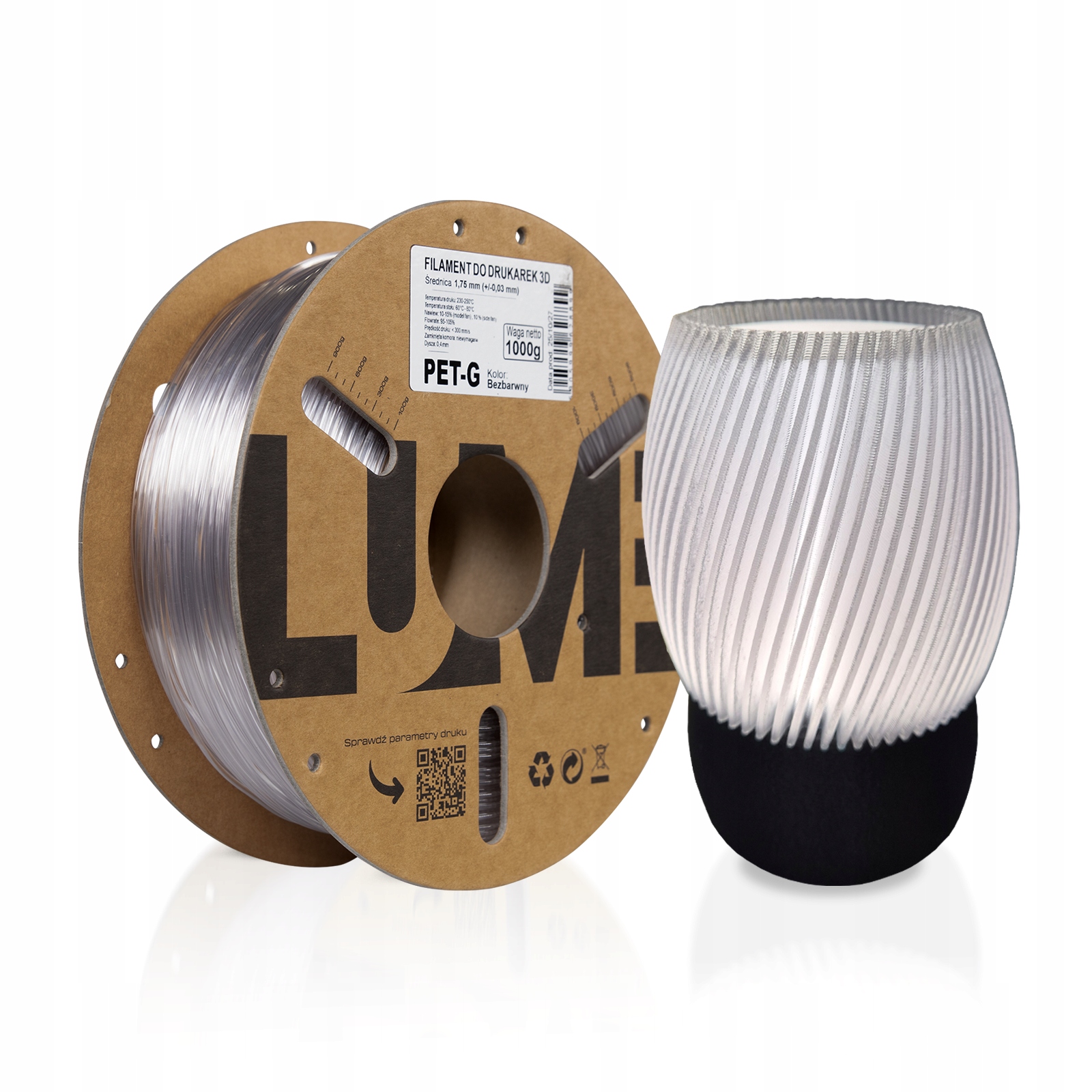 Filament LUME PETG Naturalny (NATURAL)