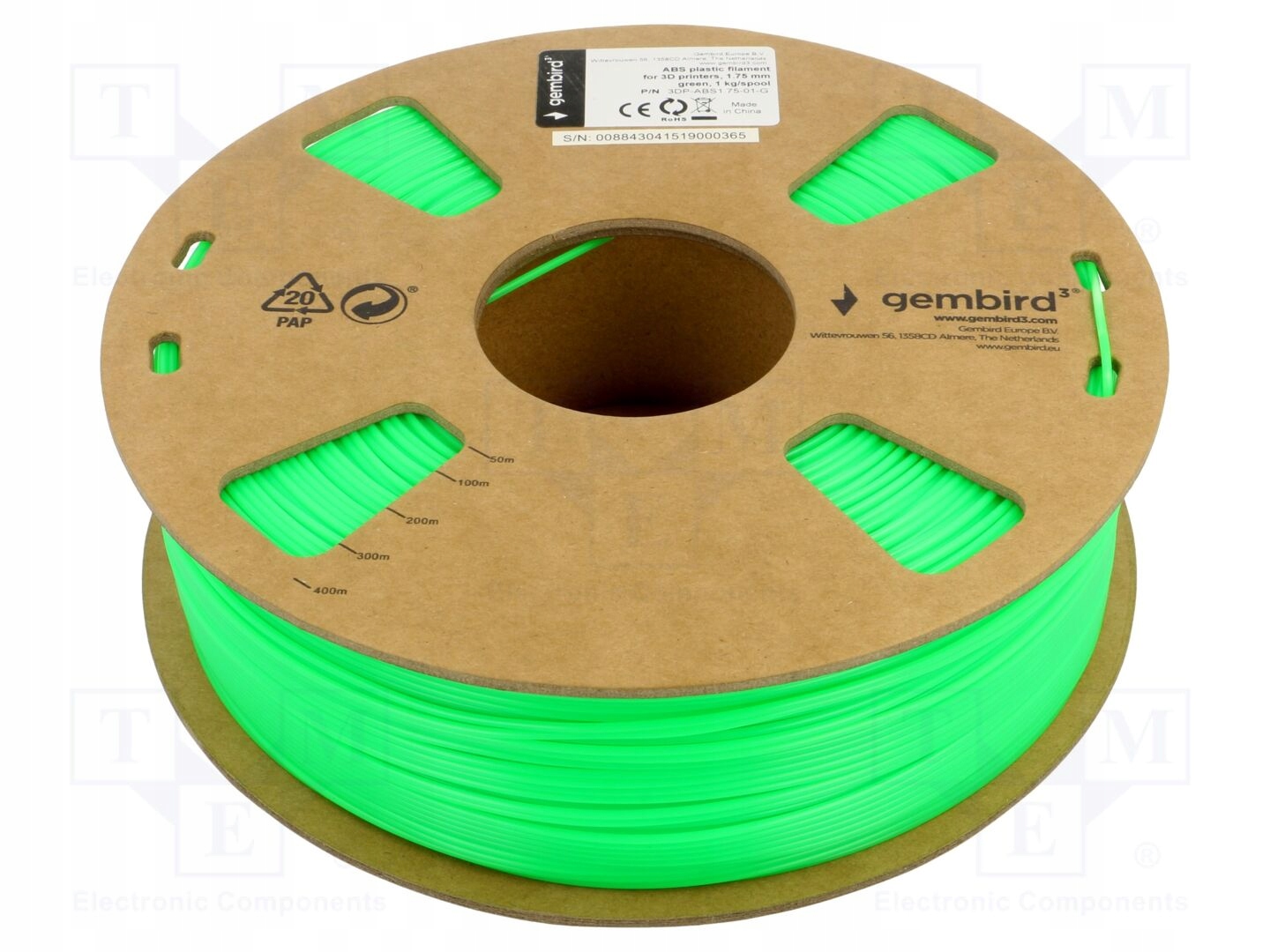 Filament Gembird ABS Zielony (GREEN)