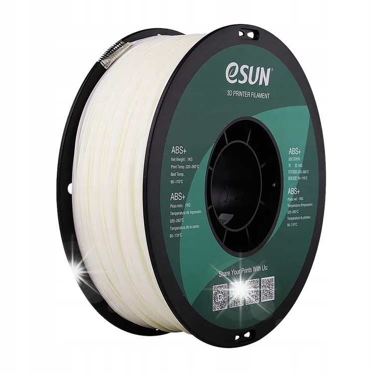 Filament eSUN ABS Plus Biały (WHITE)