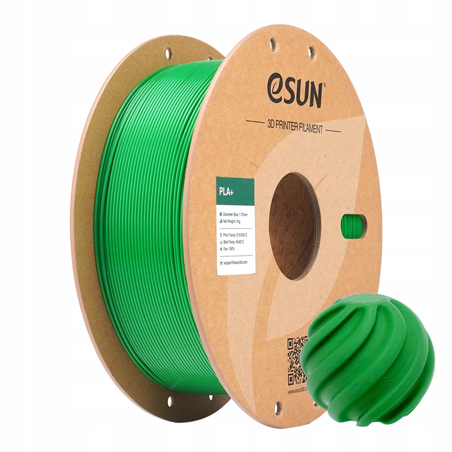 Filament eSUN PLA Plus Zielony (GREEN)