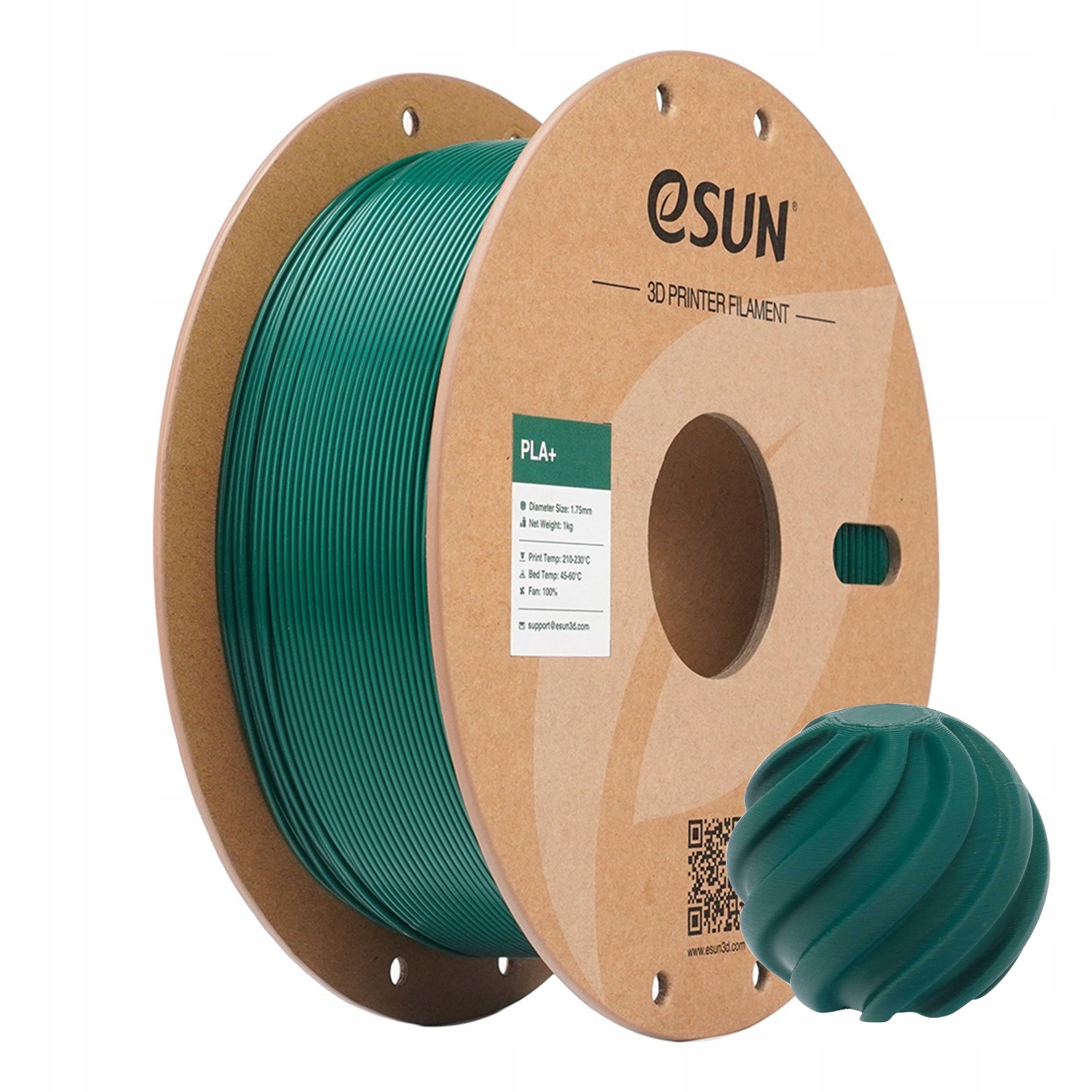 Filament eSUN PLA Plus Zielony (GREEN)