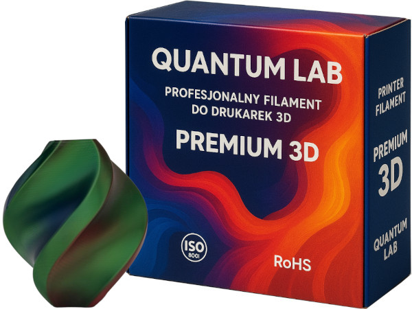 Filament Quantum PLA Plus  Tęczowy Jedwabny (RAINBOW SILK)