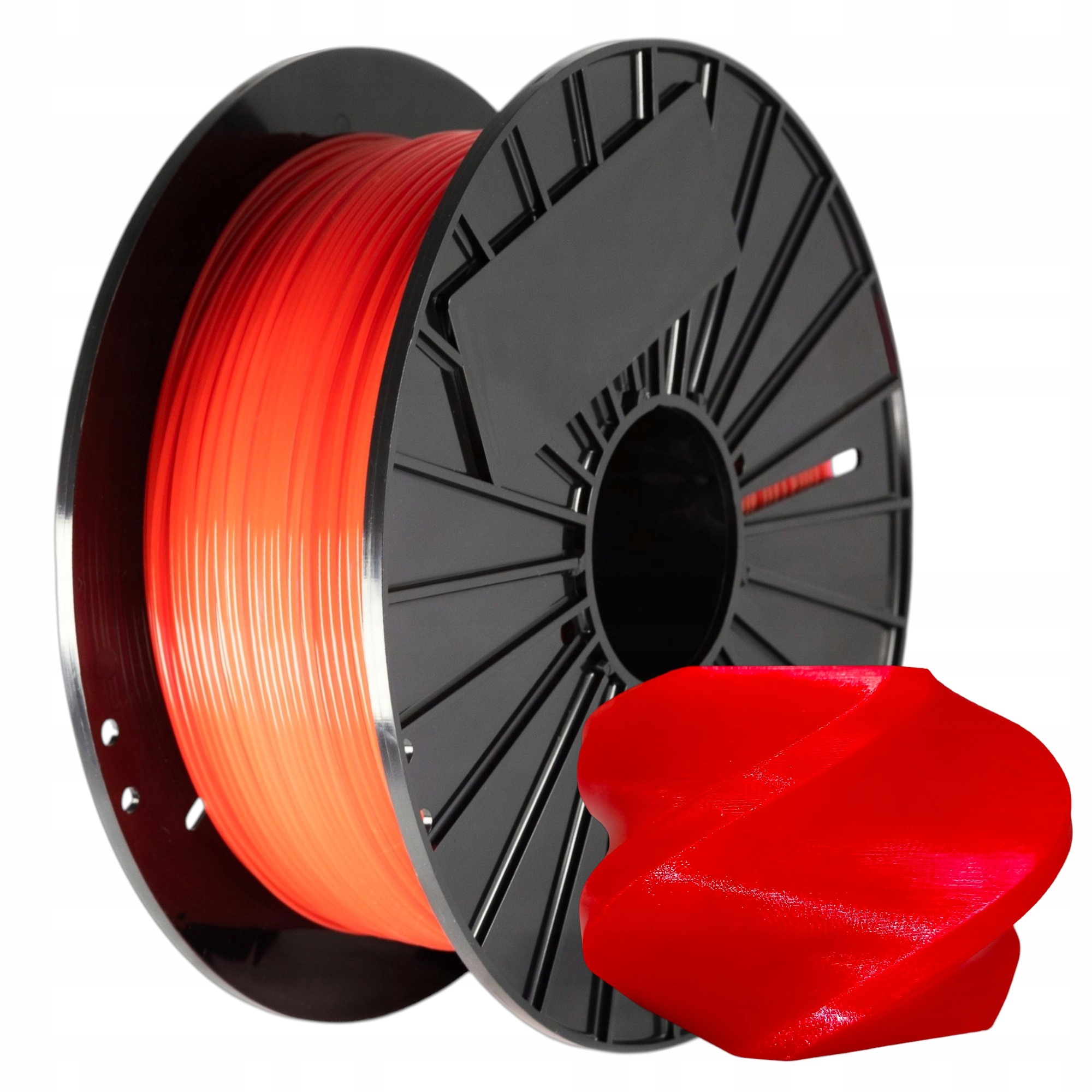 Filament F3D PLA Czerwony Przezroczysty (RED TRANSPARENT)