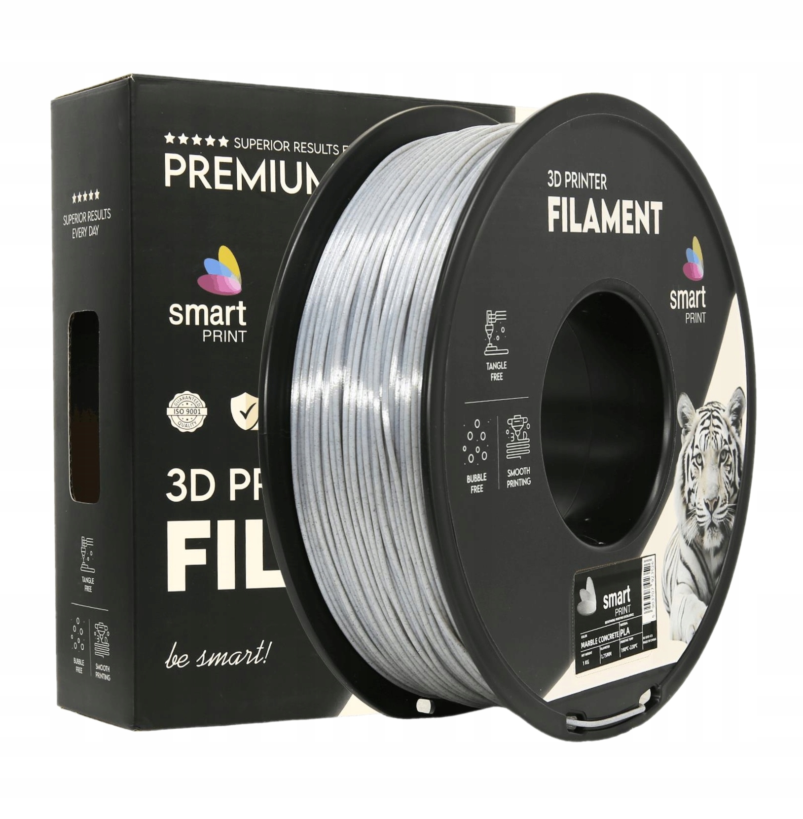 Filament Smart Print PLA Szary Teksturowany (GRAY TEXTURED)