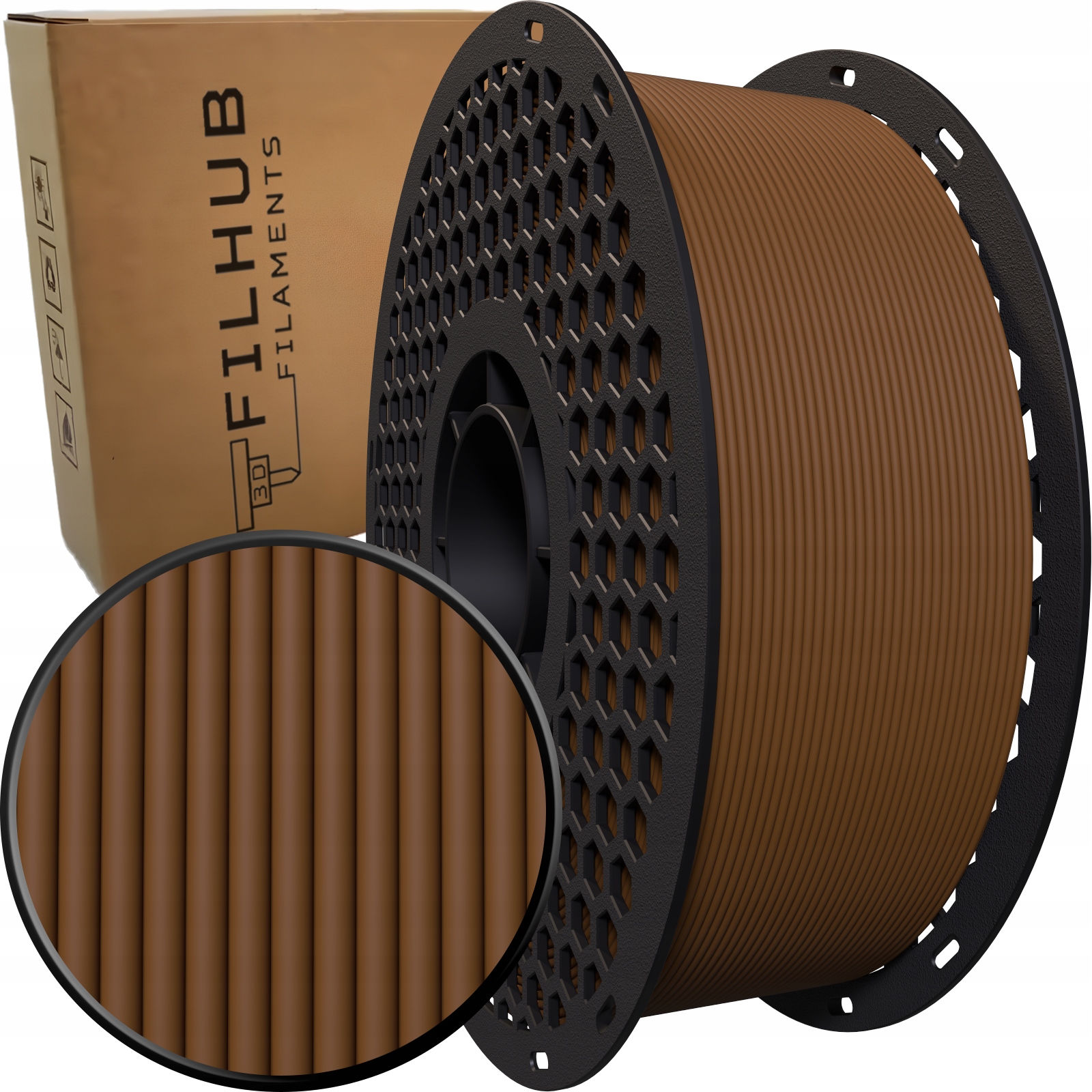 Filament FilHub PETG Brązowy Matowy (BROWN MATTE)