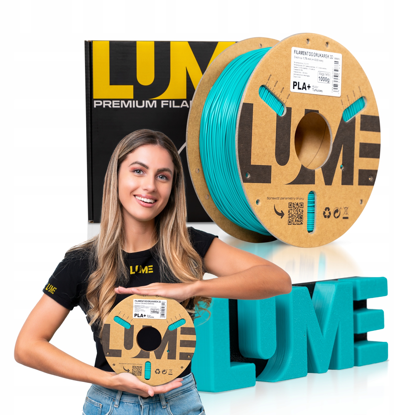 Filament null PLA Plus Zielony (GREEN)