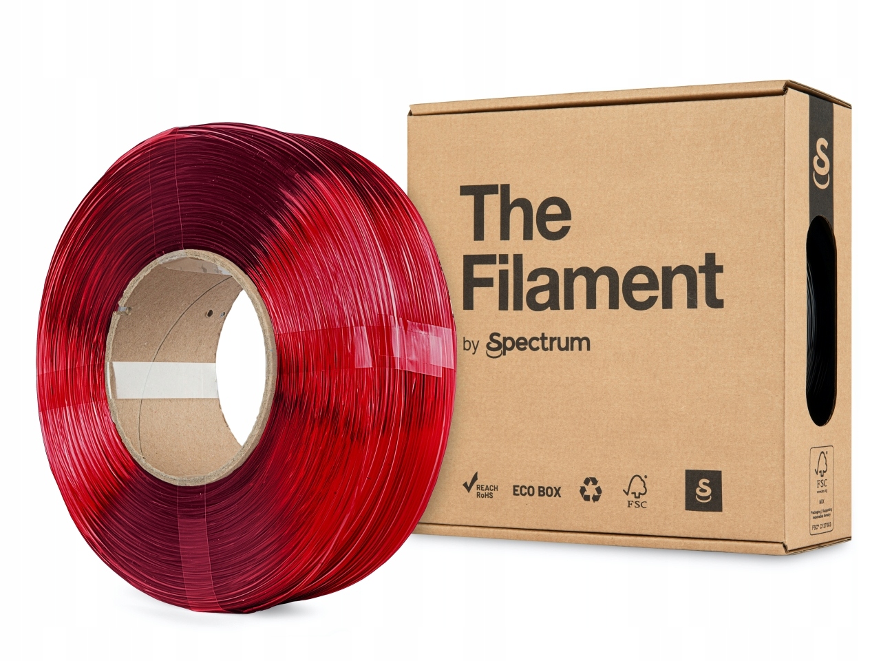 Filament Spectrum PETG Czerwony Przezroczysty (RED TRANSPARENT)