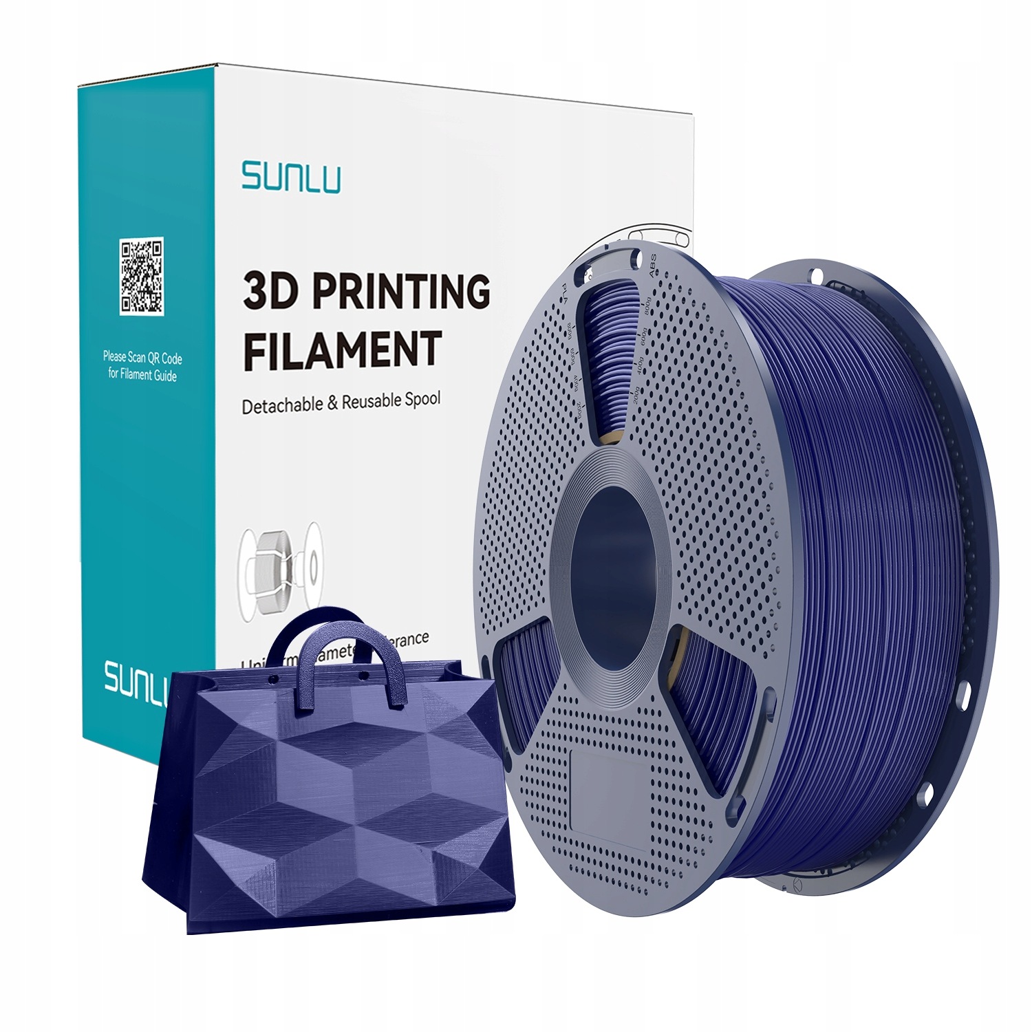 Filament SUNLU TPU Niebieski Jedwabny (BLUE SILK)