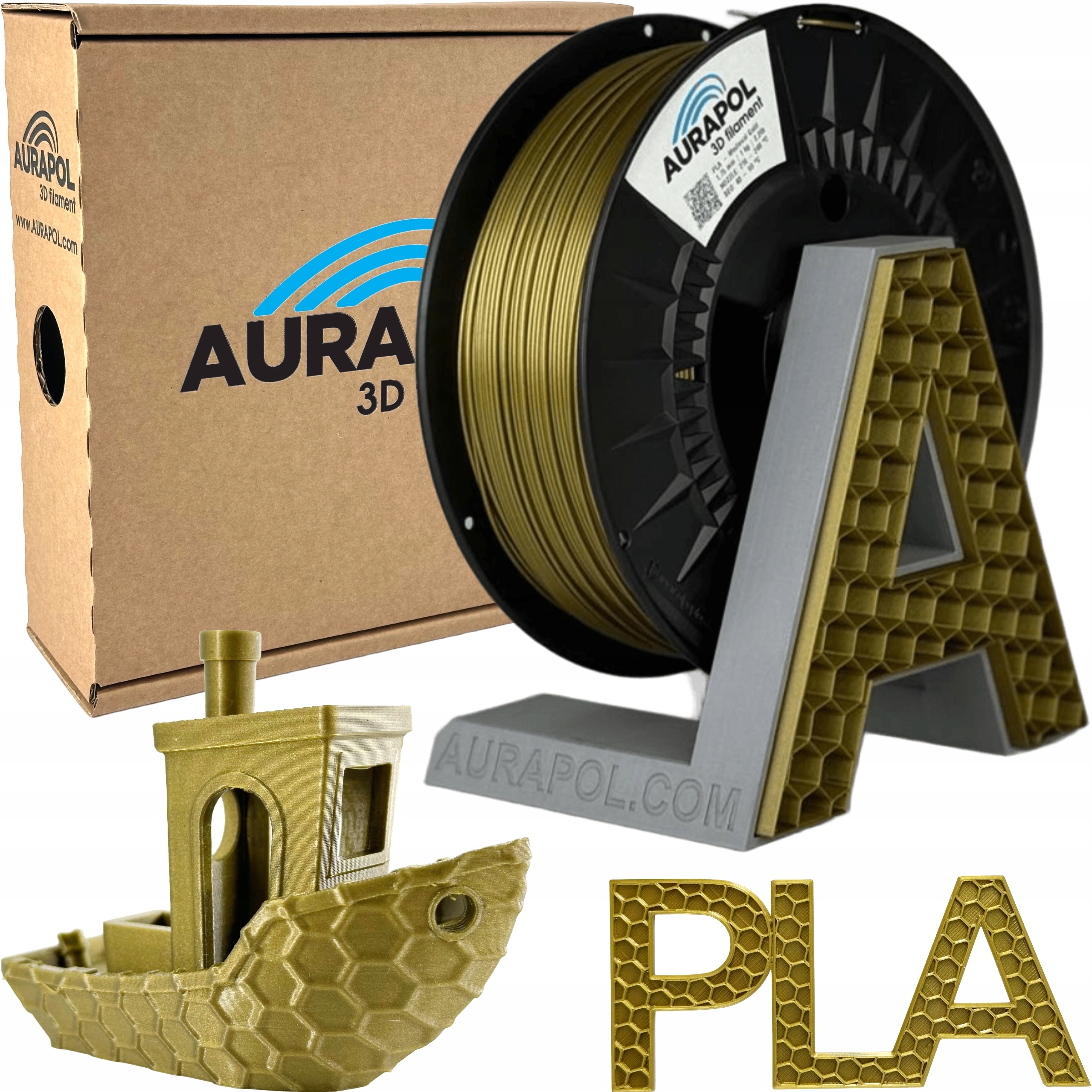 Filament Aurapol PLA Złoty (GOLD)