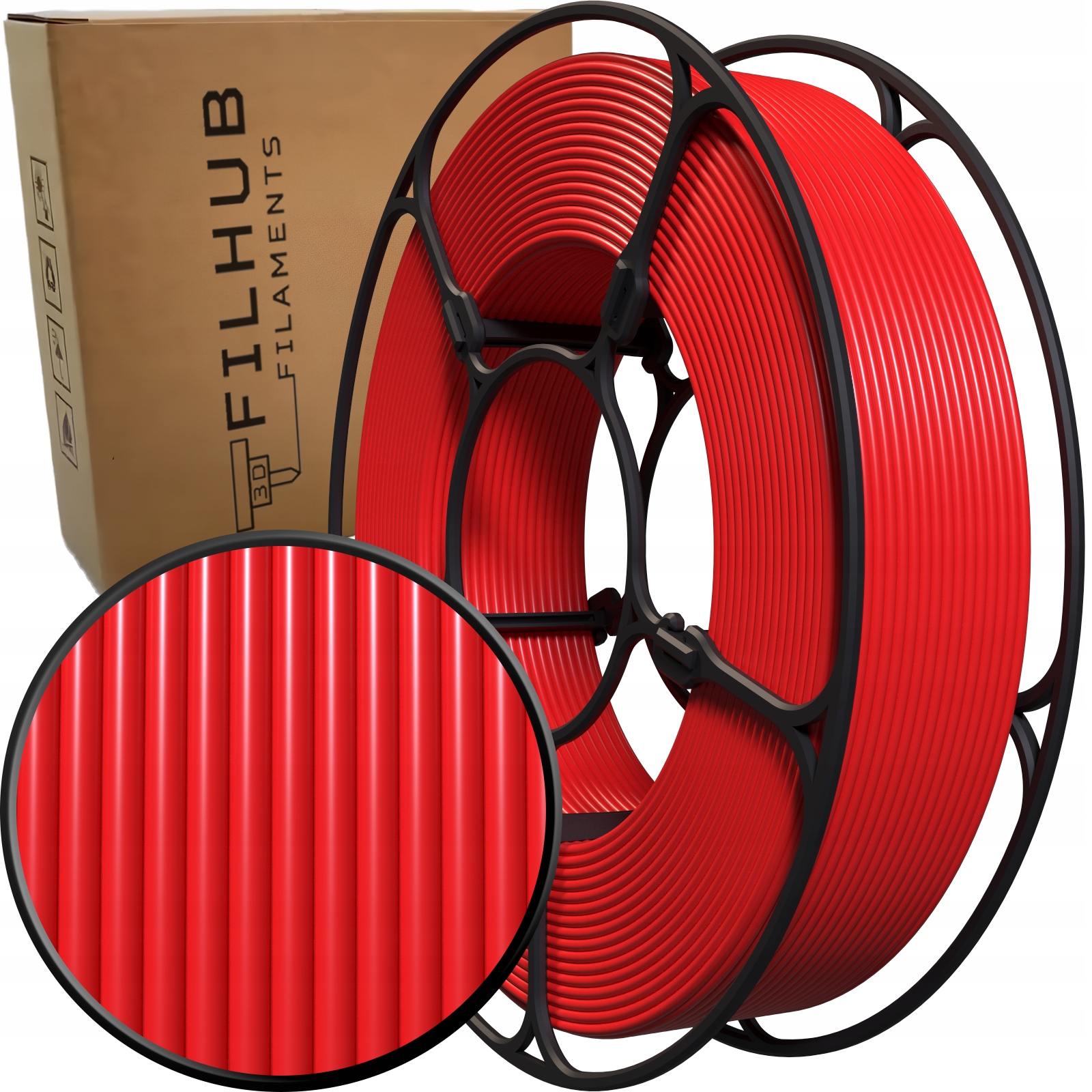 Filament FilHub PETG Czerwony (RED)