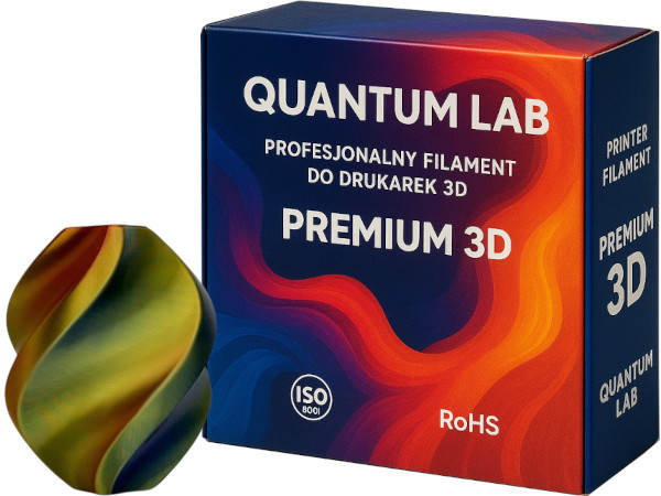 Filament Quantum PLA Plus  Tęczowy Jedwabny (RAINBOW SILK)