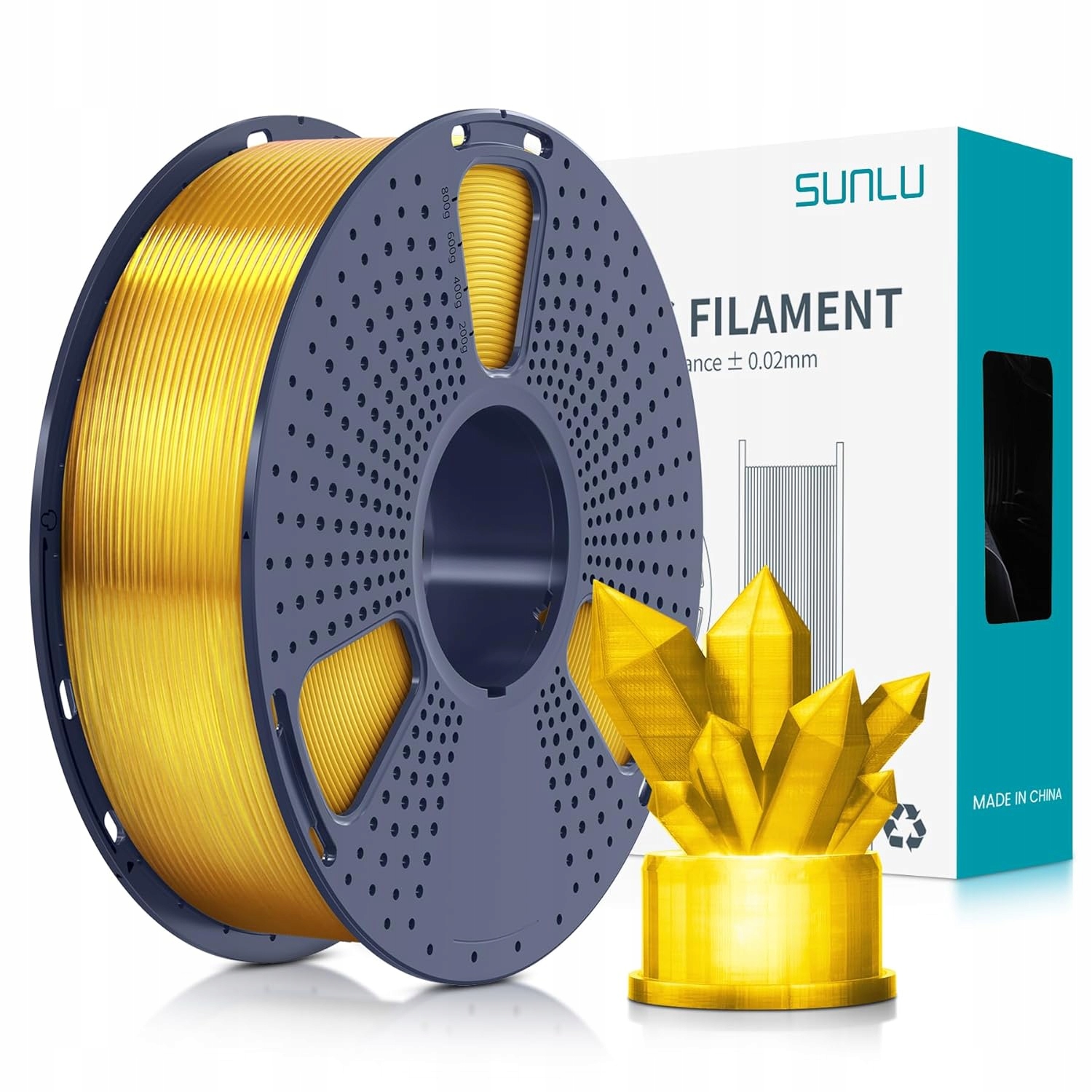 Filament SUNLU PETG Żółty Przezroczysty (YELLOW TRANSPARENT)