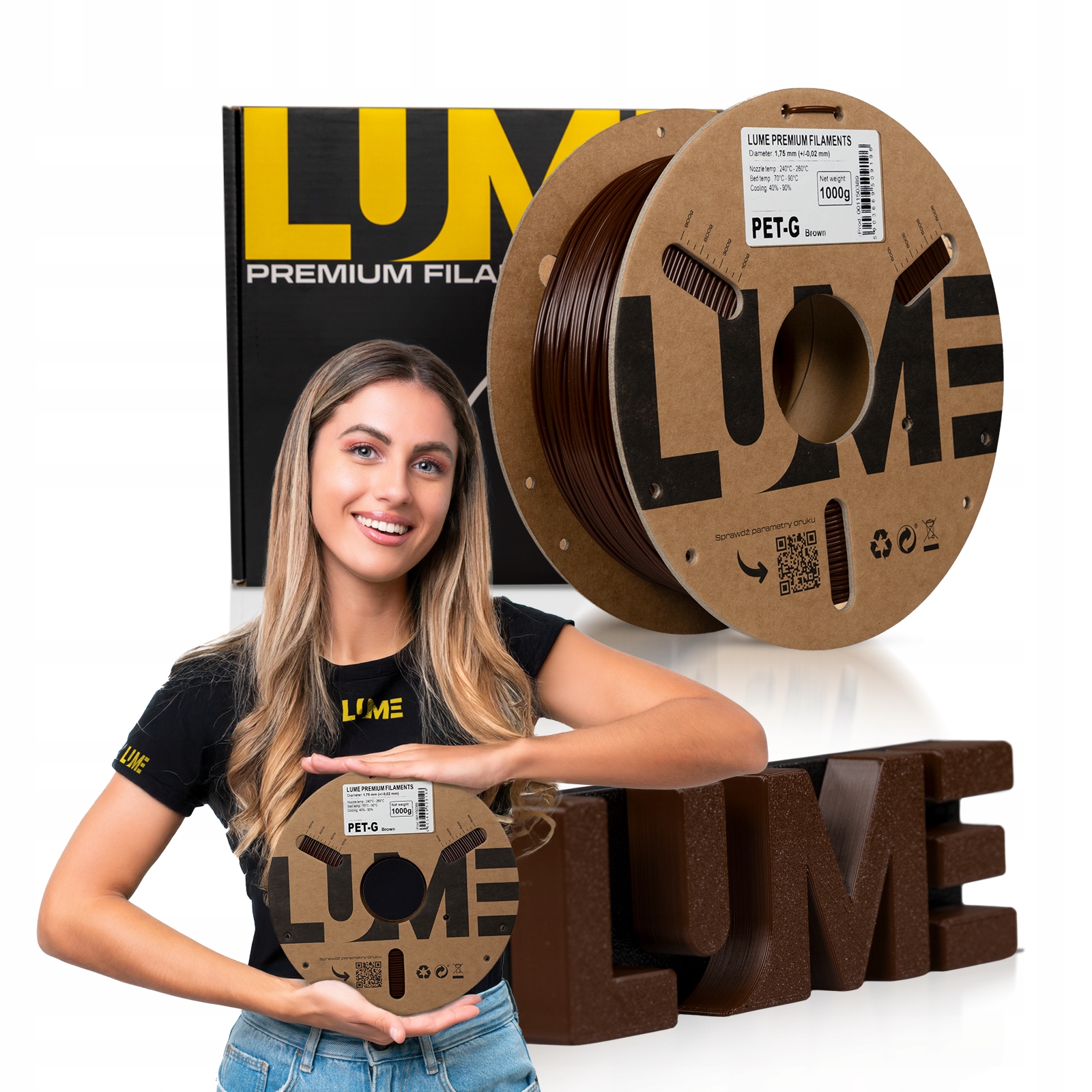 Filament LUME PETG Brązowy (BROWN)