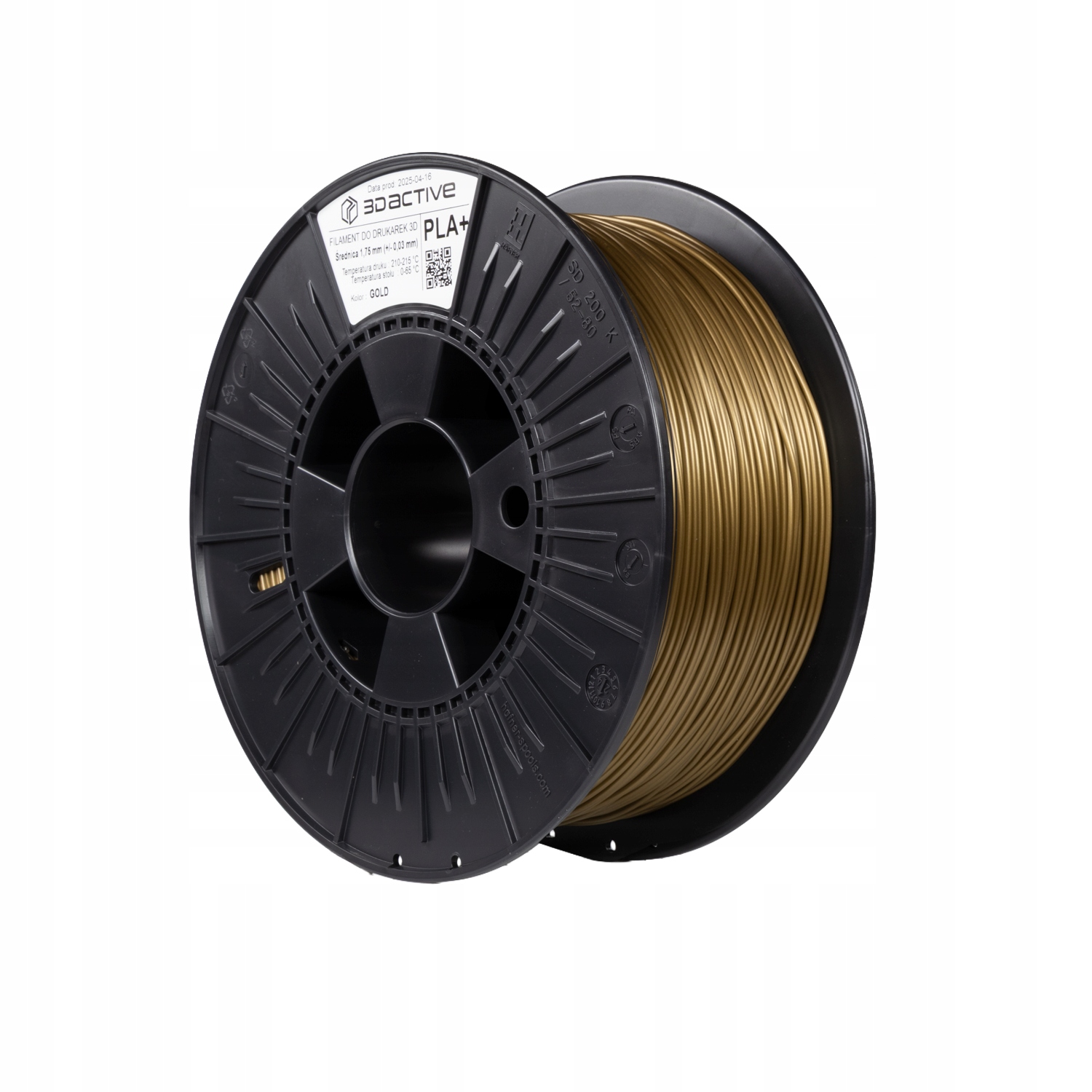 Filament 3DActive PLA Plus Złoty (GOLD)