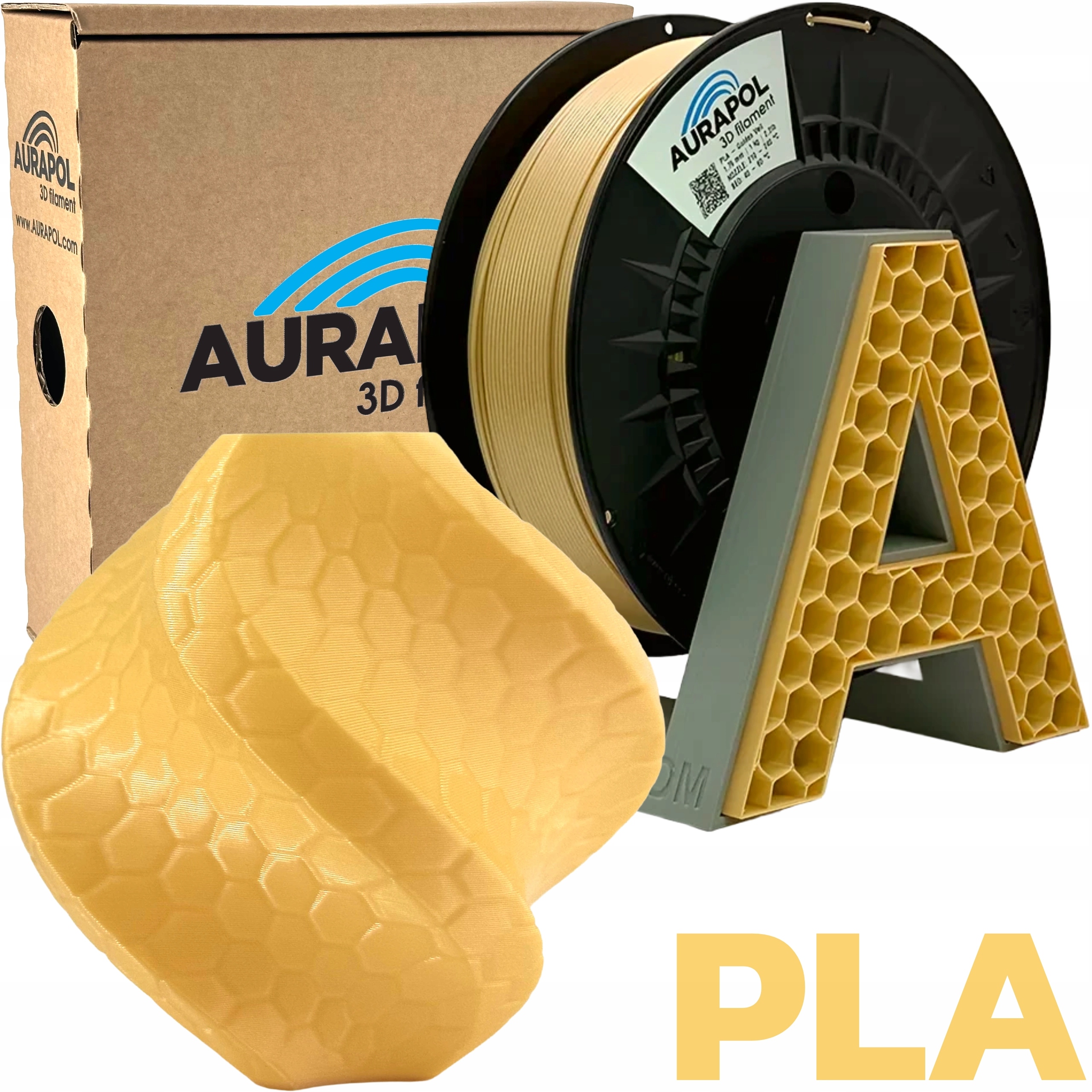 Filament Aurapol PLA Złoty (GOLD)