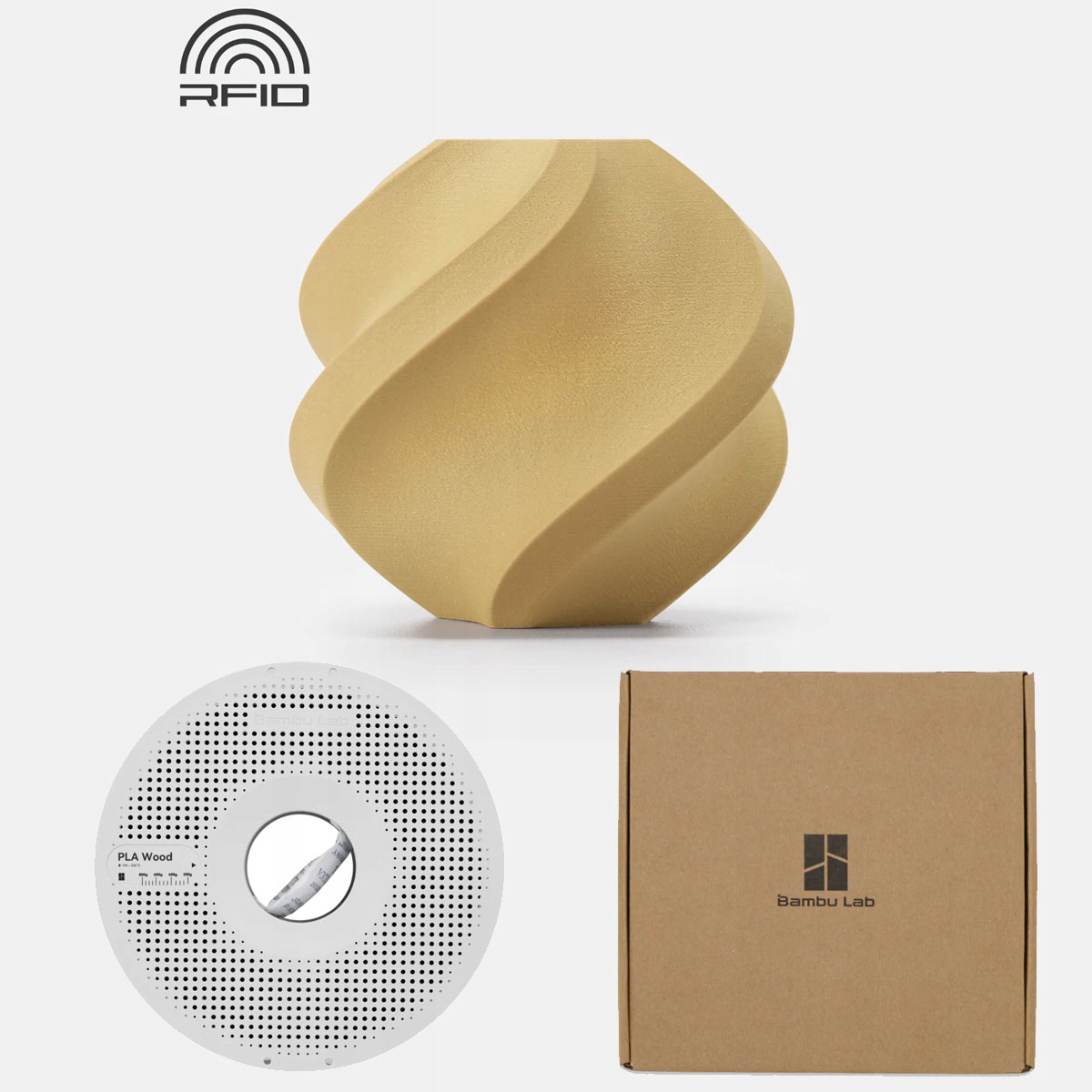 Filament Bambu Lab PLA Brązowy Drewniany (BROWN WOOD)