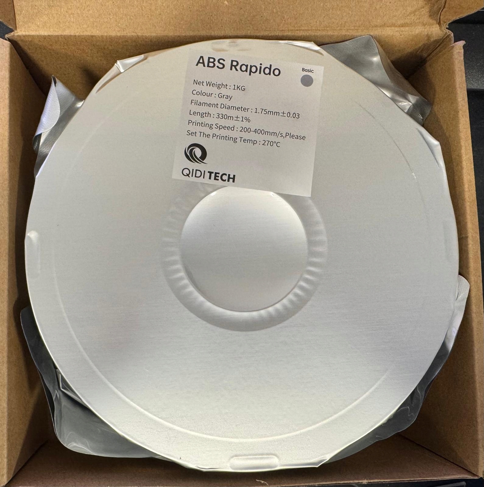 Filament Qidi ABS Szary (GRAY)