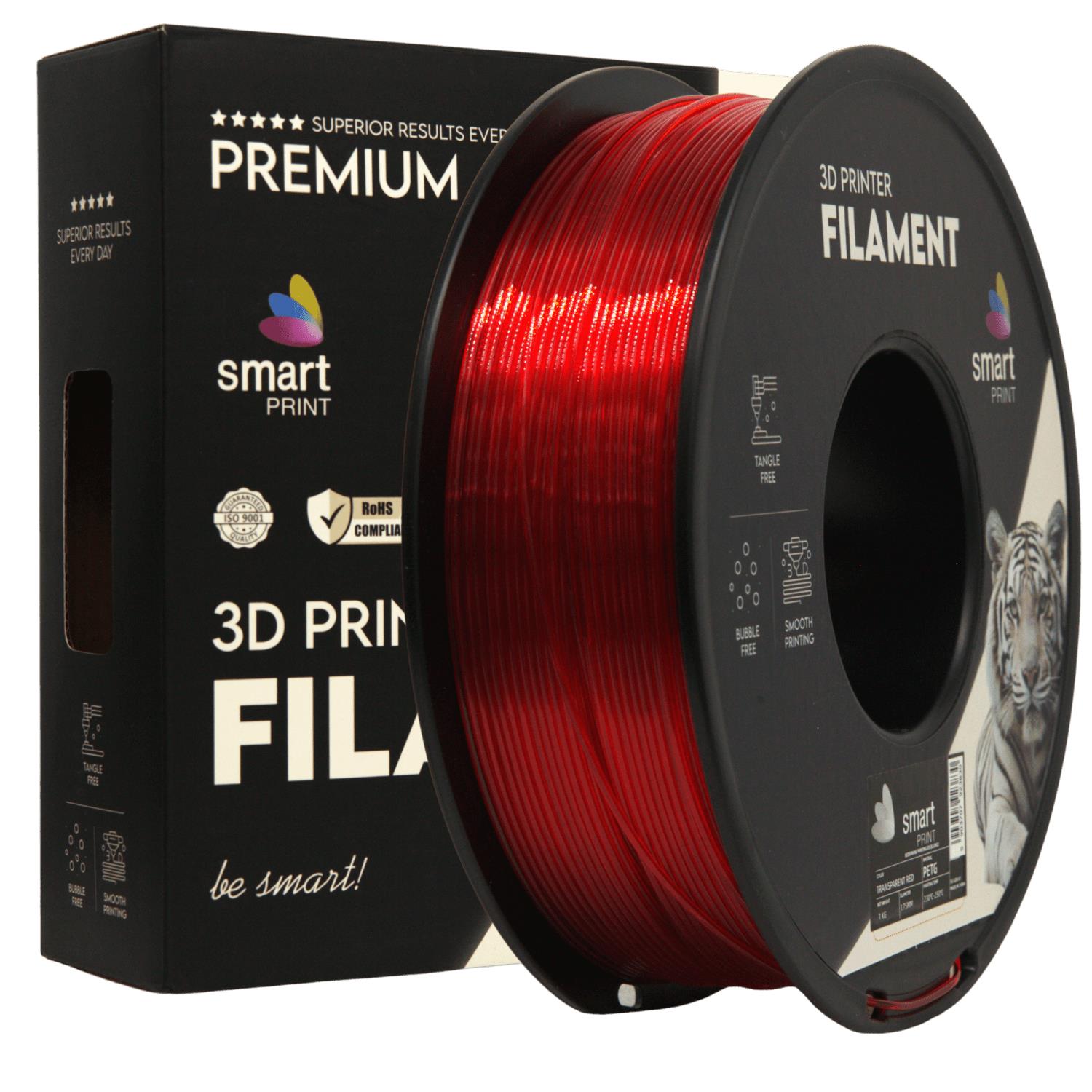Filament Imagine PETG Czerwony Przezroczysty (RED TRANSPARENT)