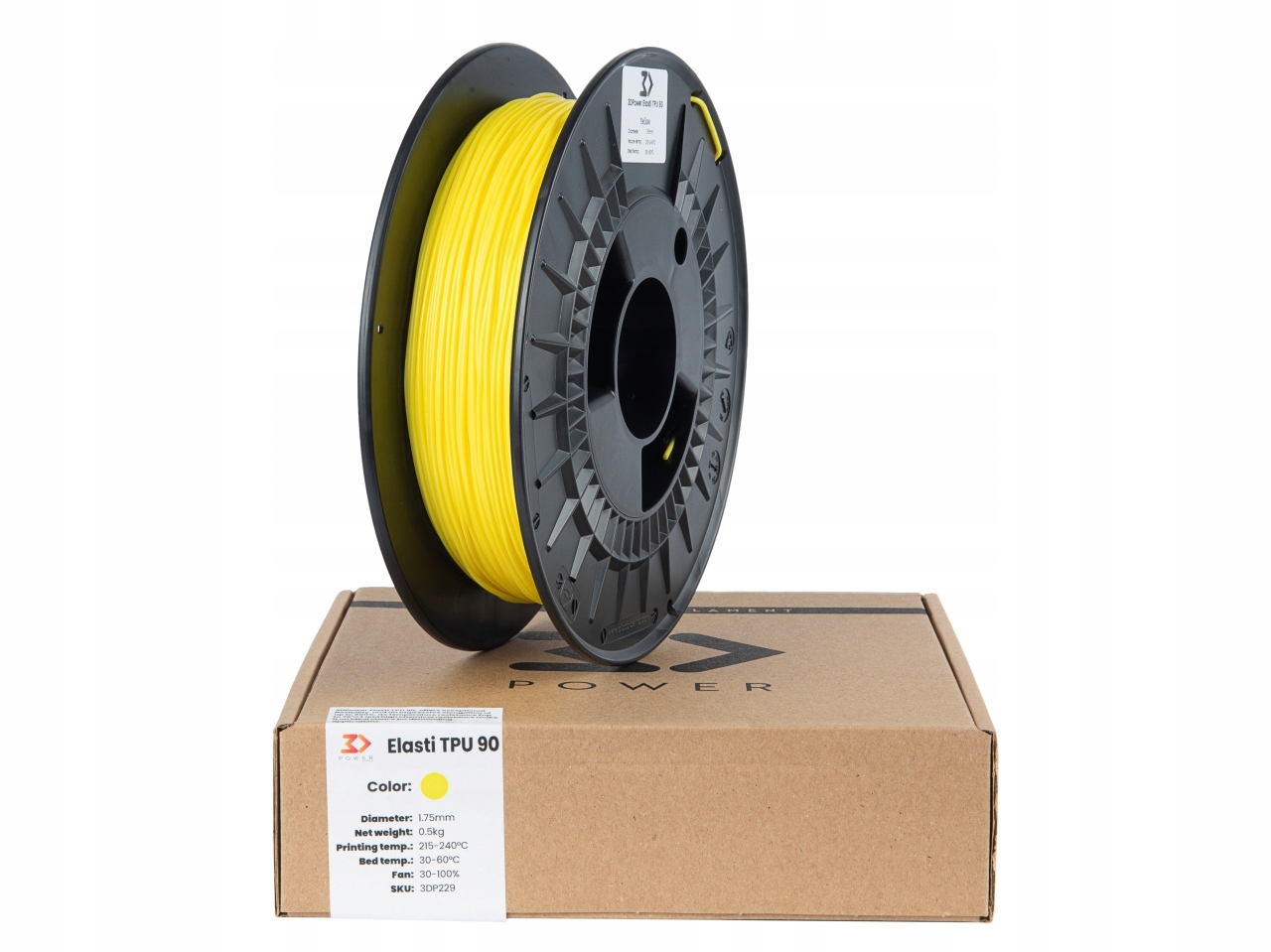 Filament 3DPower TPU Żółty (YELLOW)