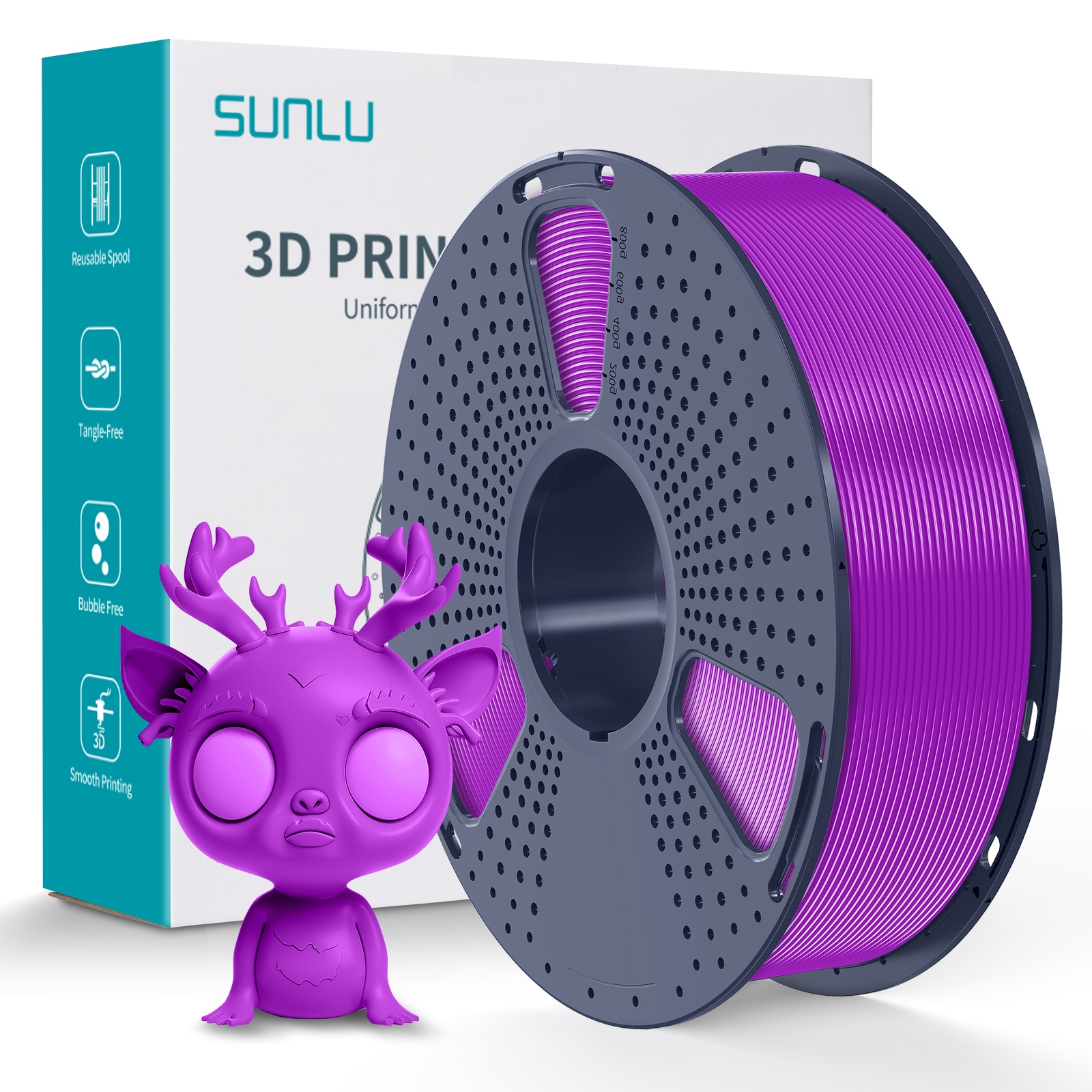 Filament SUNLU PLA Plus High-Speed Fioletowy (PURPLE)