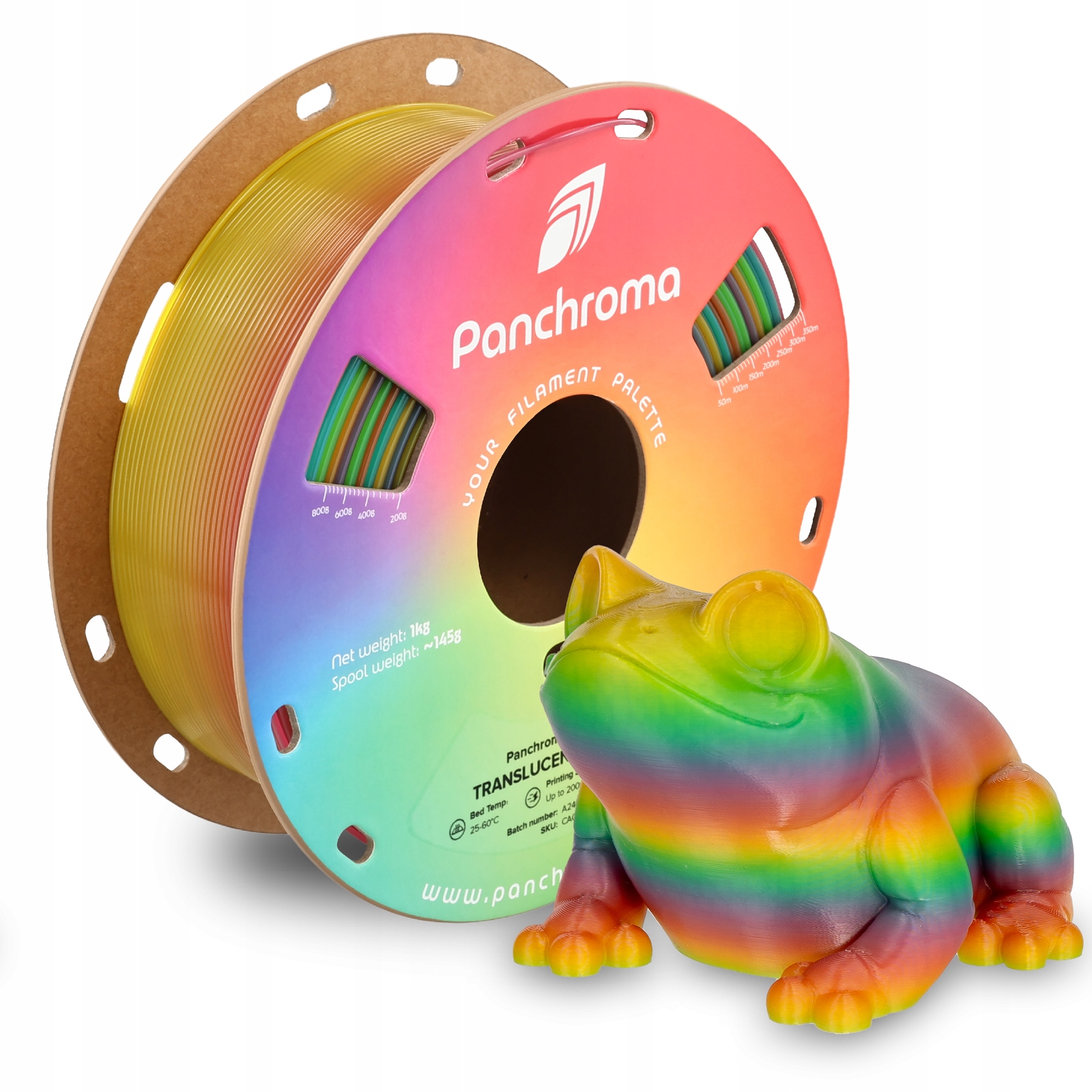 Filament Polymaker PLA  Tęczowy Przezroczysty (RAINBOW TRANSPARENT)