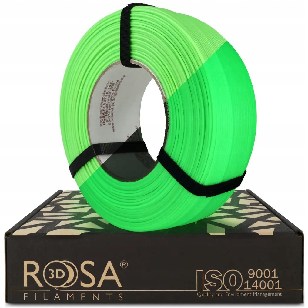 Filament ROSA 3D PLA Zielony Świecący w ciemności (GREEN GLOW)