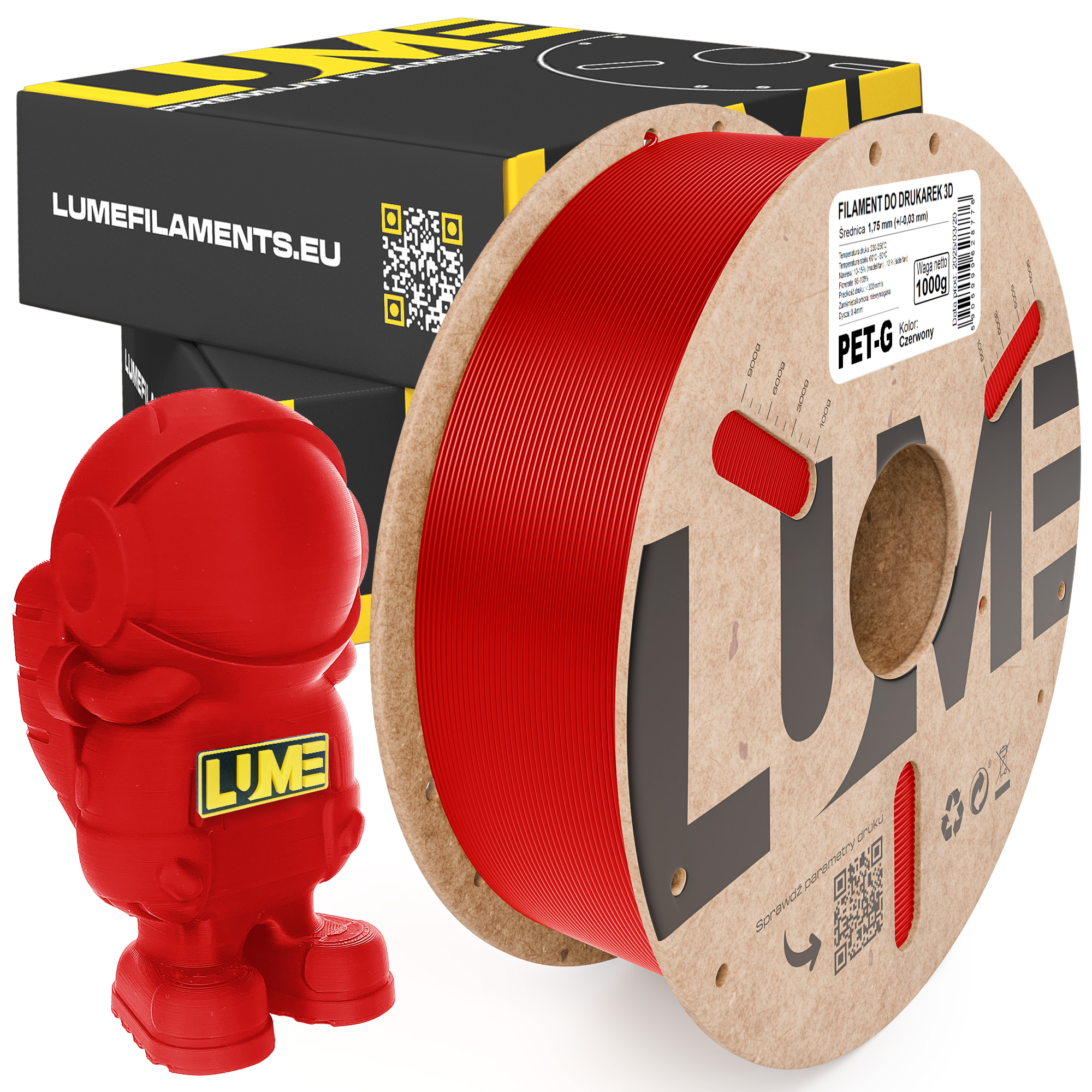 Filament null PETG Czerwony (RED)