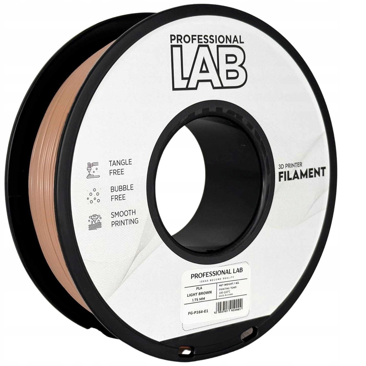 Filament null PLA Brązowy (BROWN)