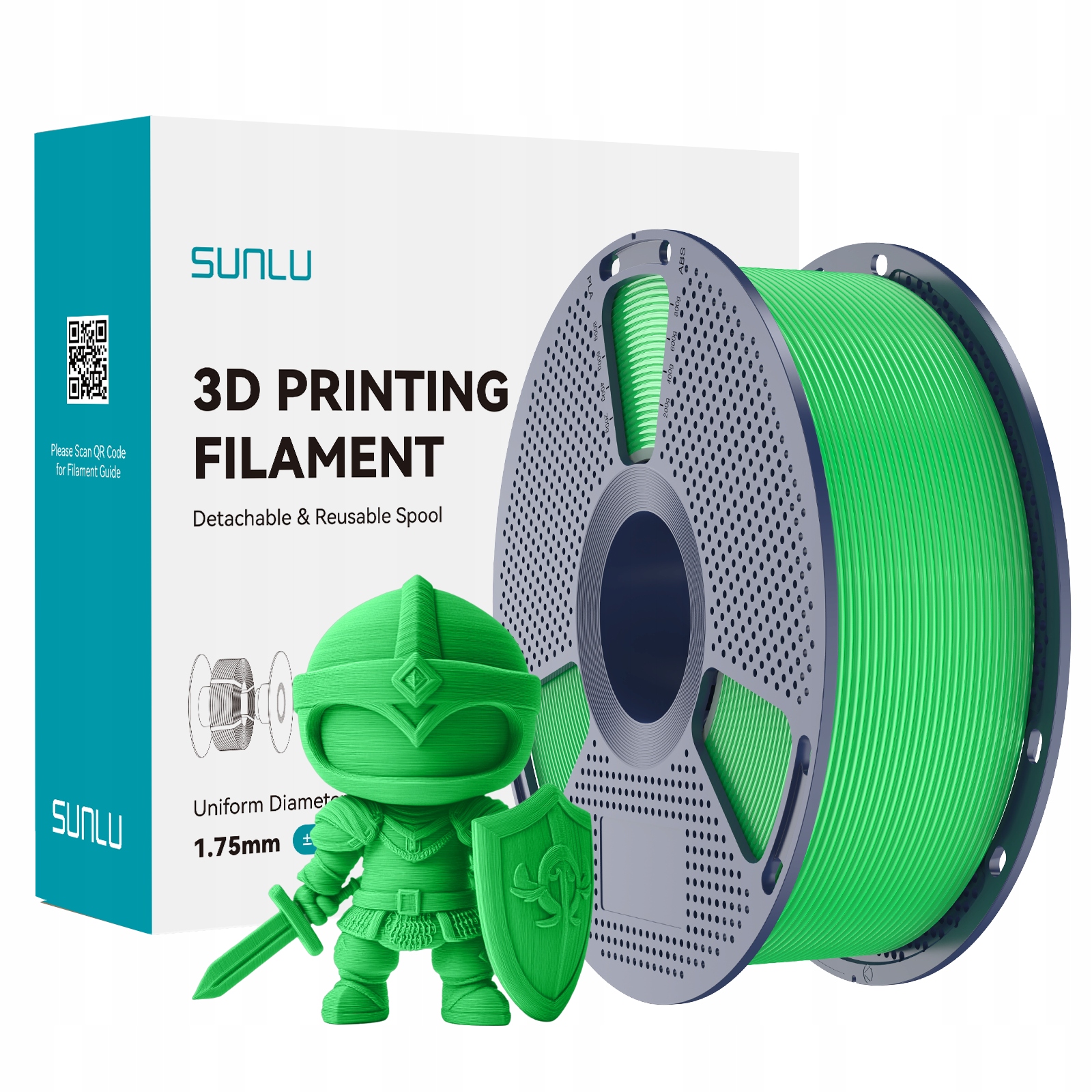 Filament SUNLU PLA Zielony (GREEN)